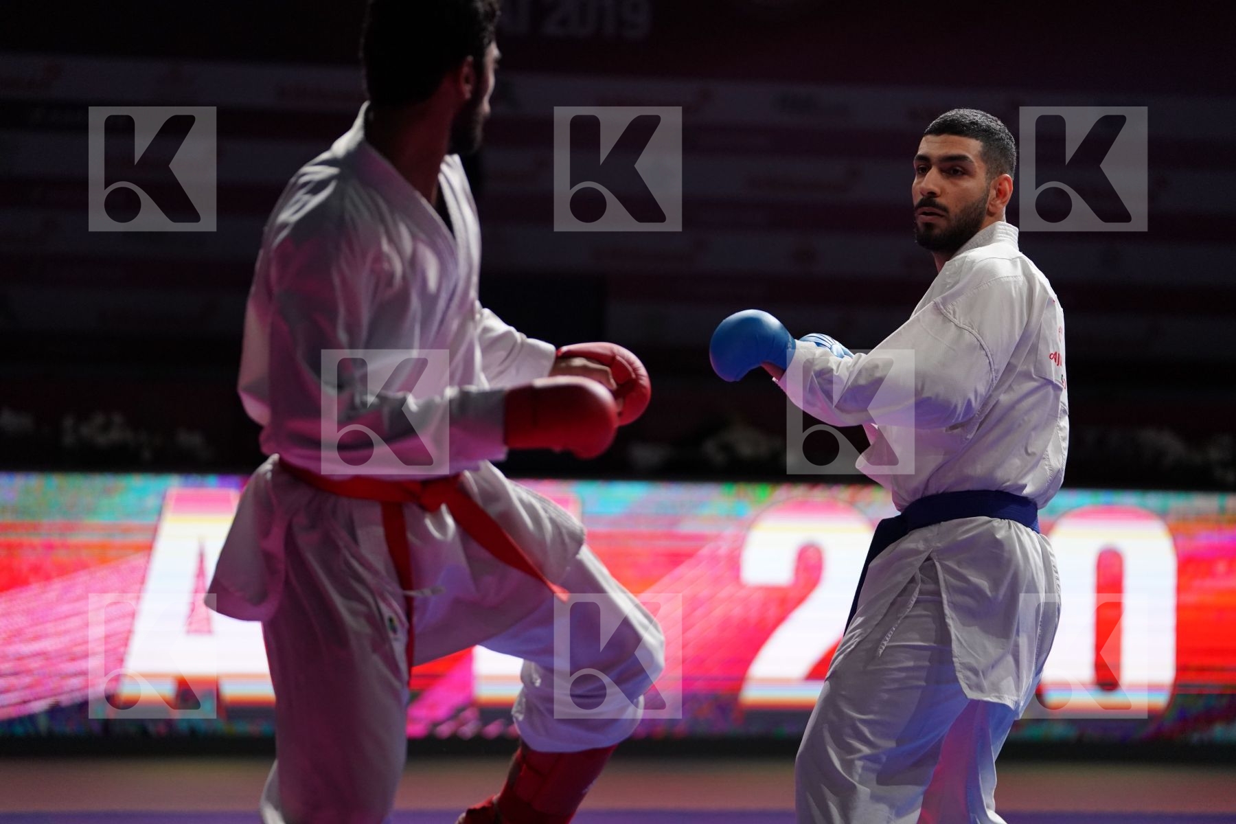 MAHMOUD TAHA TAREK (EGYPT) VS ABAZARI SALEH (IRAN) in Senior Kumite 84+ Kg - Bronze bout