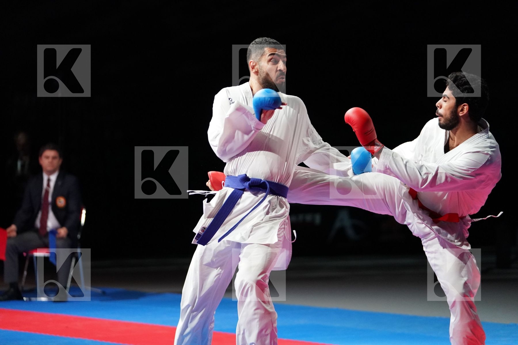 MAHMOUD TAHA TAREK (EGYPT) VS ABAZARI SALEH (IRAN) in Senior Kumite 84+ Kg - Bronze bout