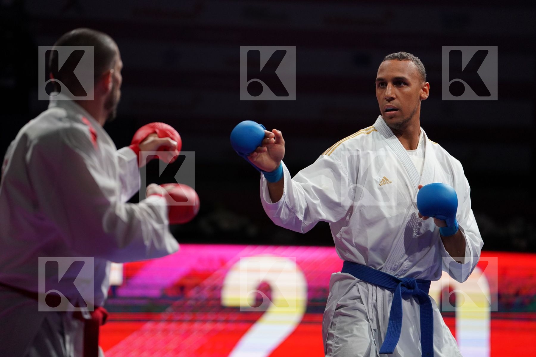 REIS FILIPE (PORTUGAL) VS HORNE JONATHAN (GERMANY) in Senior Kumite 84+ Kg - Bronze bout