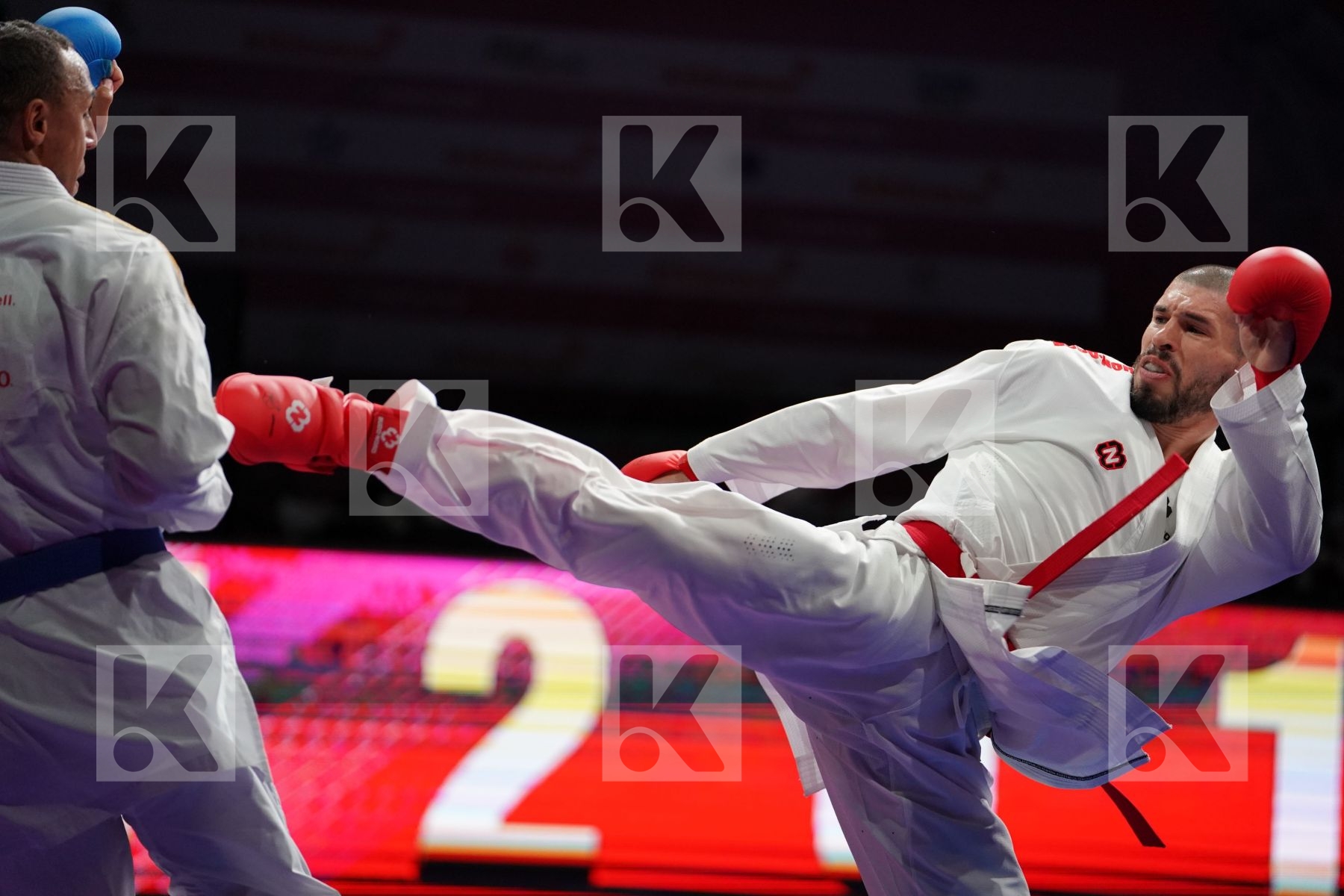 REIS FILIPE (PORTUGAL) VS HORNE JONATHAN (GERMANY) in Senior Kumite 84+ Kg - Bronze bout