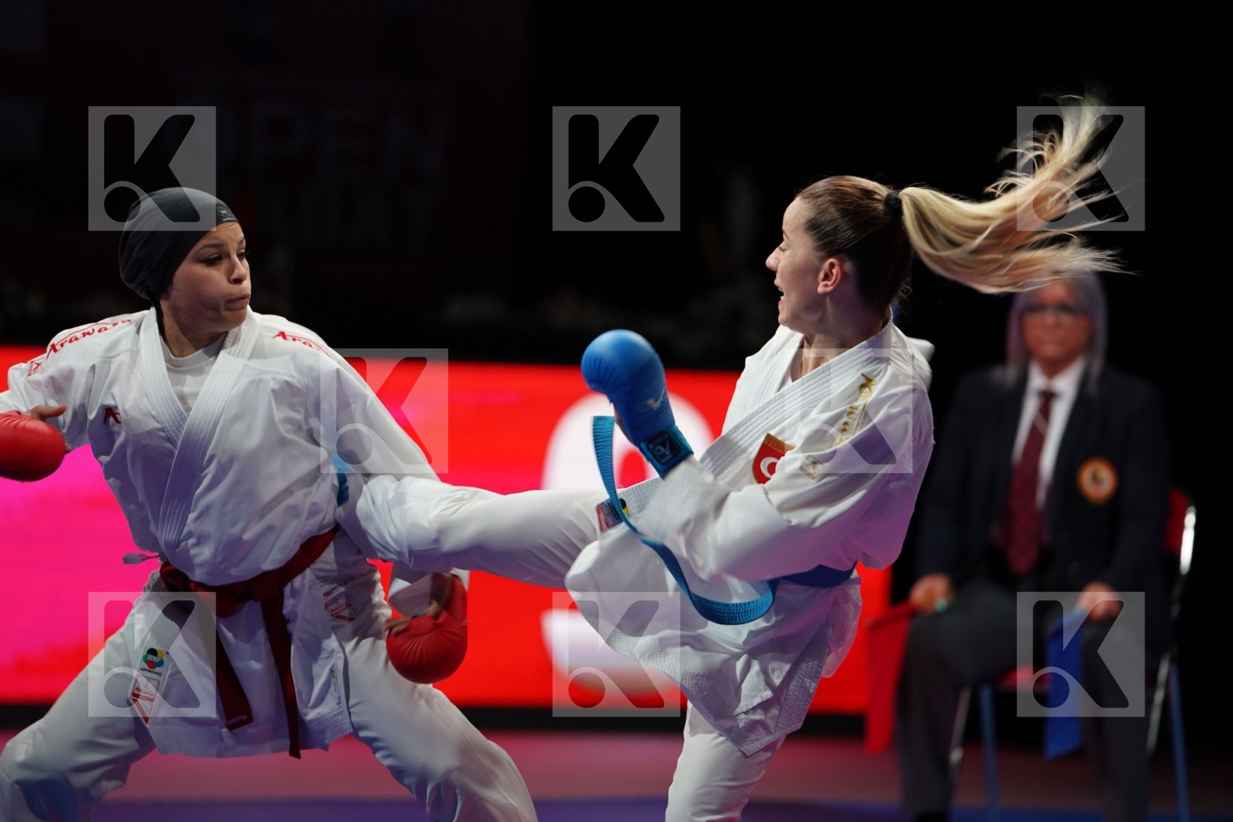 SAYED RADWA (EGYPT) VS OZCELIK ARAPOGLU SERAP (TURKEY) in Senior Kumite -50 Kg - Gold bout
