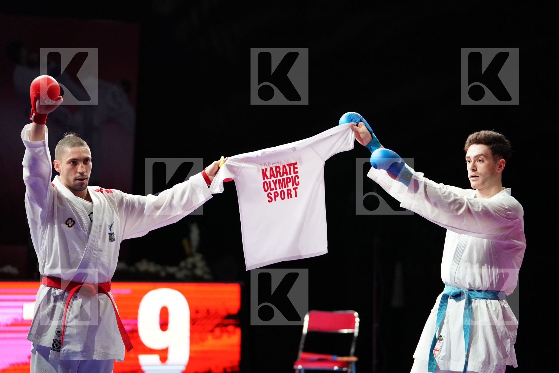 HORUNA STANISLAV (UKRAINE) VS ASIABARI ALI ASGHAR (IRAN) in Senior Kumite -75 Kg - Gold bout