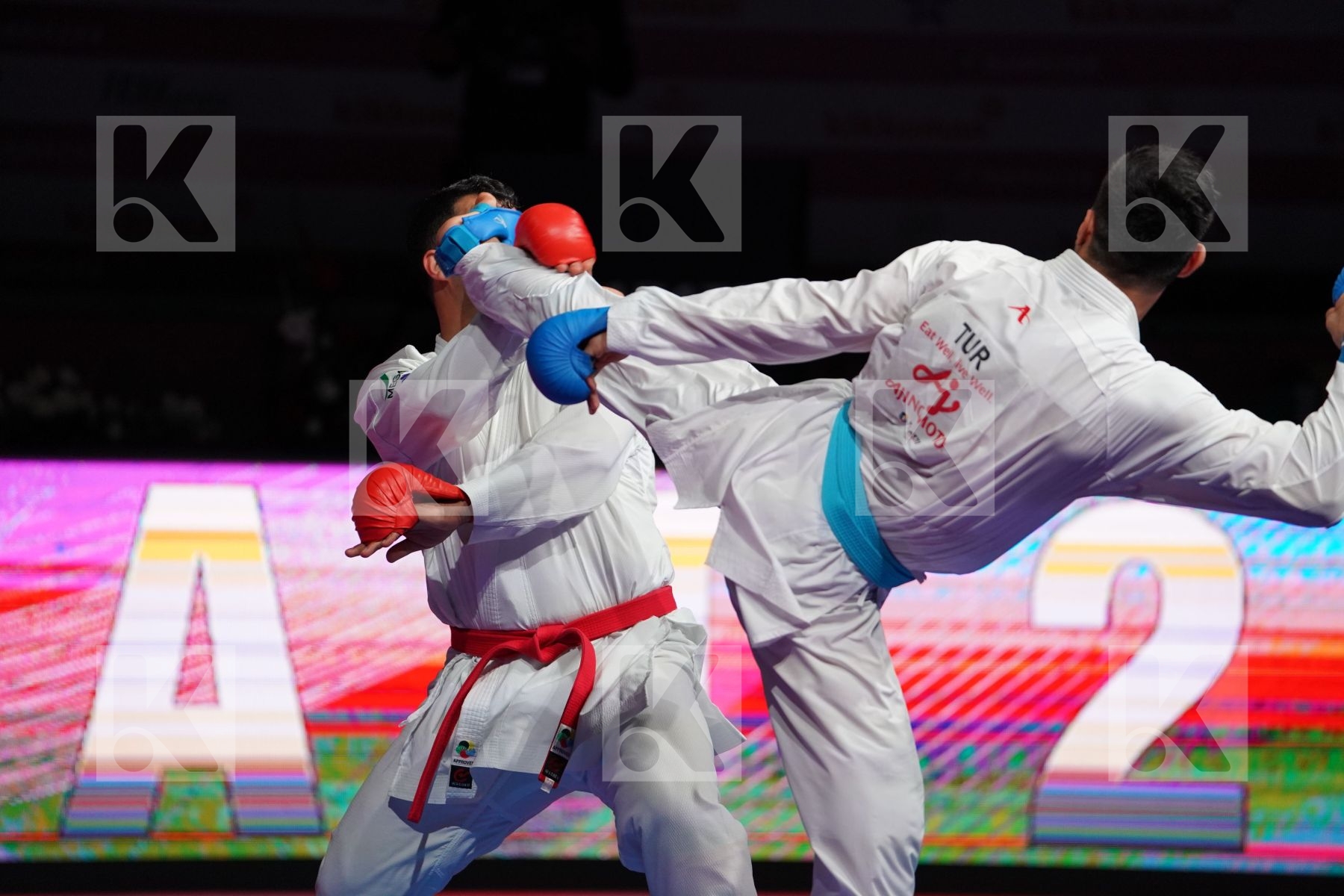 GANJZADEH SAJAD (IRAN) VS YAMANOGLU ALPARSLAN (TURKEY) in Senior Kumite 84+ Kg - Gold bout