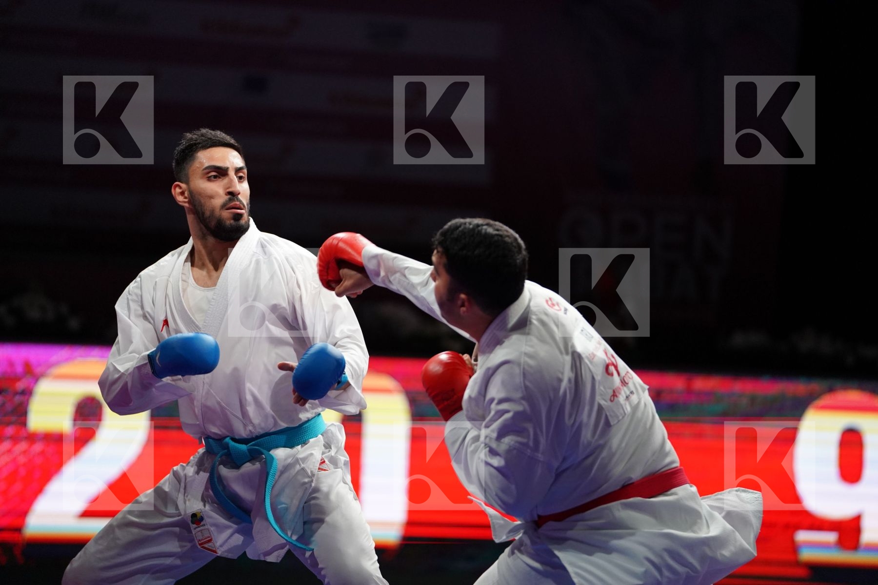 GANJZADEH SAJAD (IRAN) VS YAMANOGLU ALPARSLAN (TURKEY) in Senior Kumite 84+ Kg - Gold bout