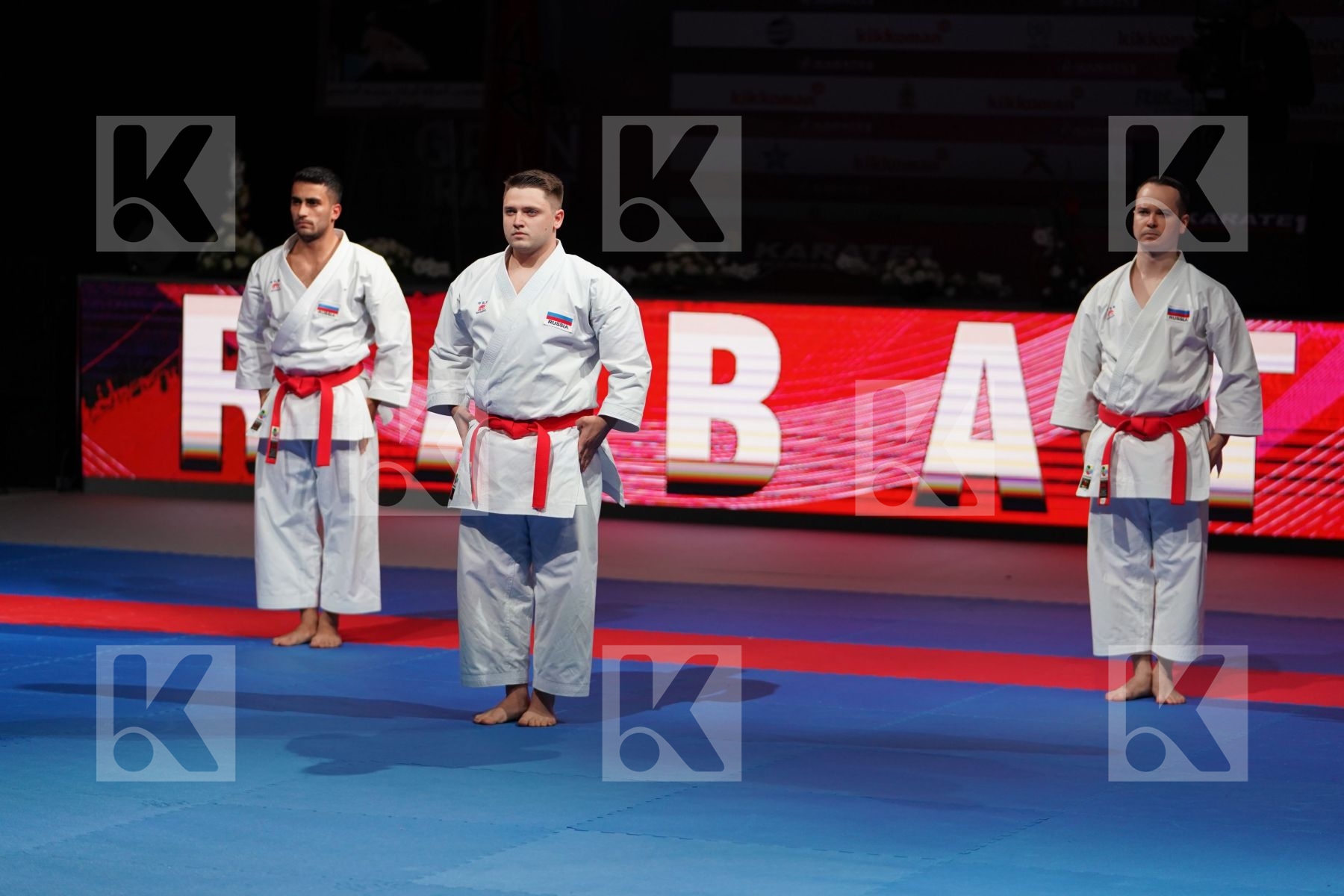RUSSIAN FEDERATION (KSENOFONTOV, RZAEV, SKOVORODNIKOV) in Senior Team Male Kata - Gold bout