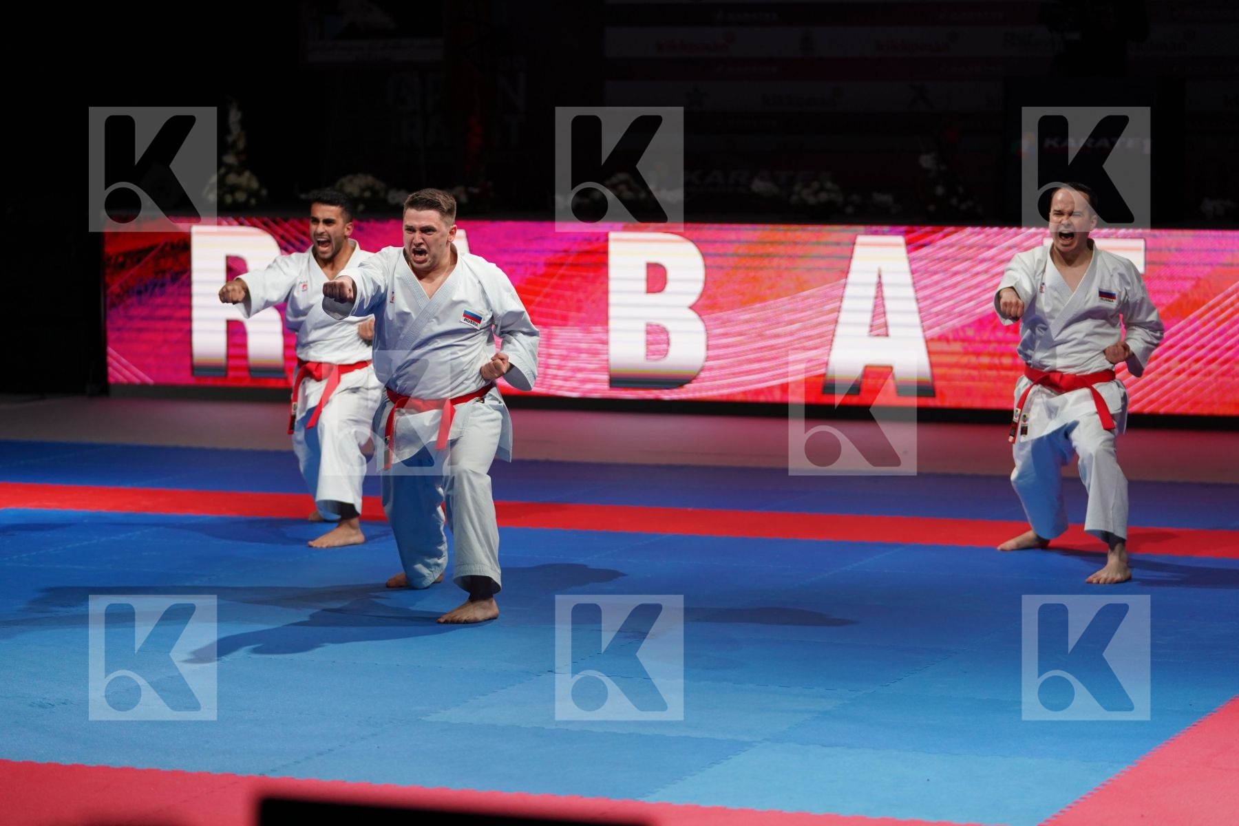 RUSSIAN FEDERATION (KSENOFONTOV, RZAEV, SKOVORODNIKOV) in Senior Team Male Kata - Gold bout