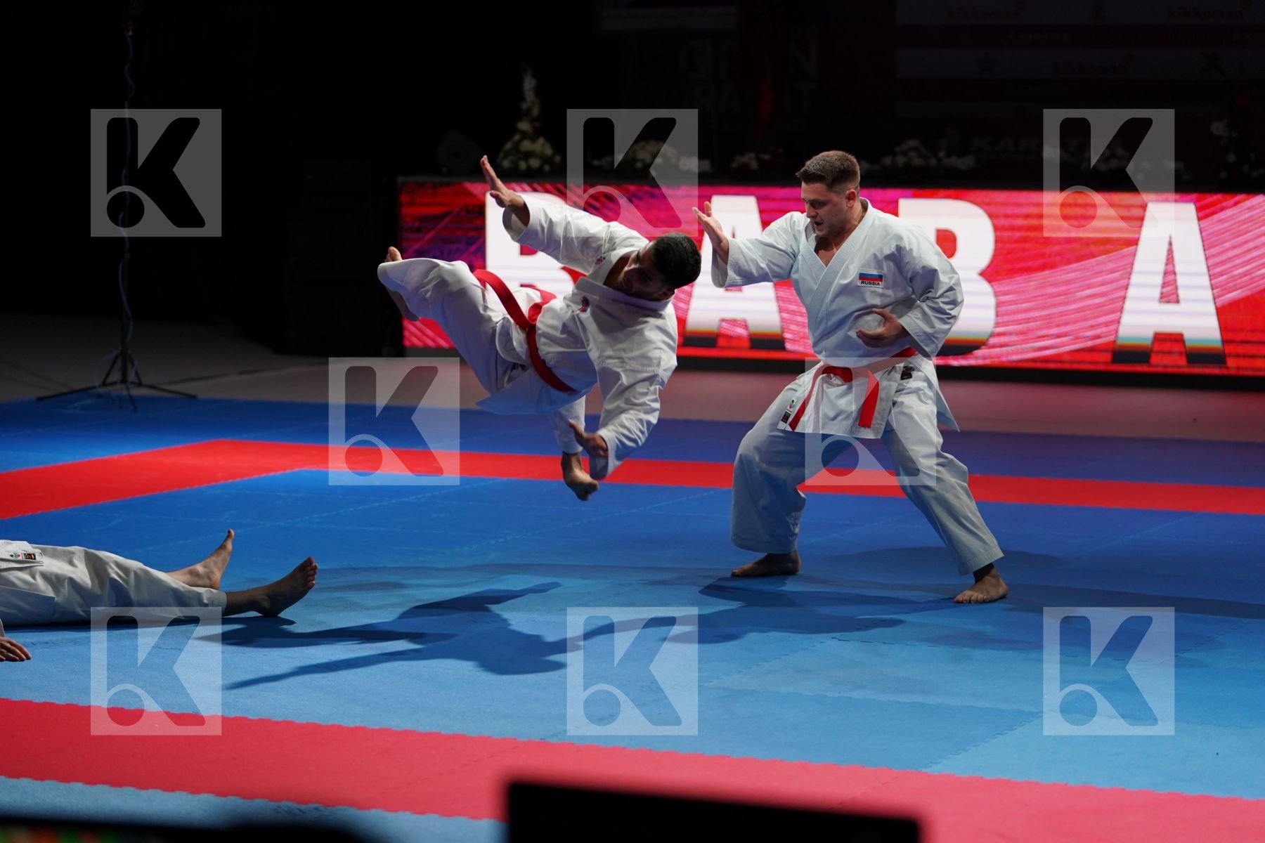 RUSSIAN FEDERATION (KSENOFONTOV, RZAEV, SKOVORODNIKOV) in Senior Team Male Kata - Gold bout