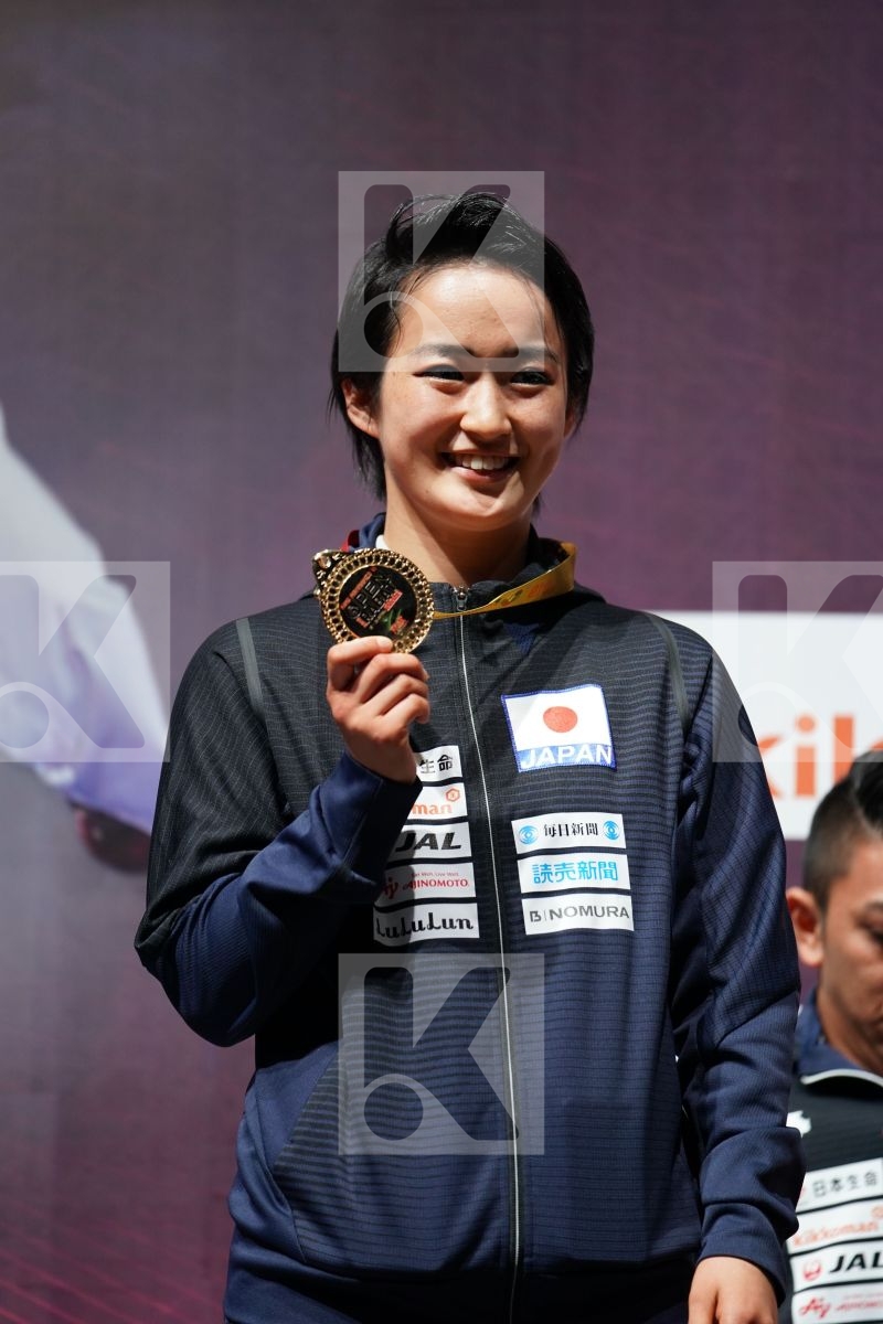 SHIMIZU KIYOU (JAPAN) during podium ceremony