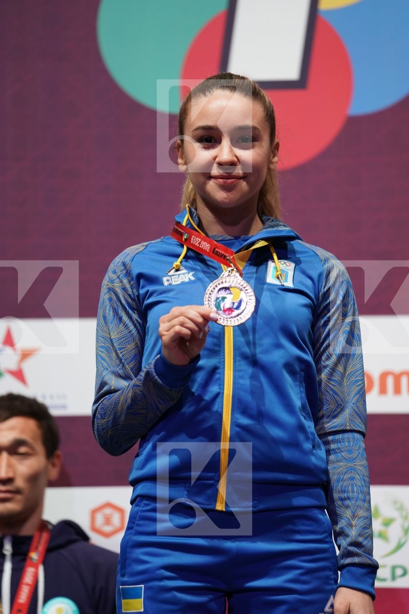 TERLIUGA ANZHELIKA (UKRAINE) during podium ceremony
