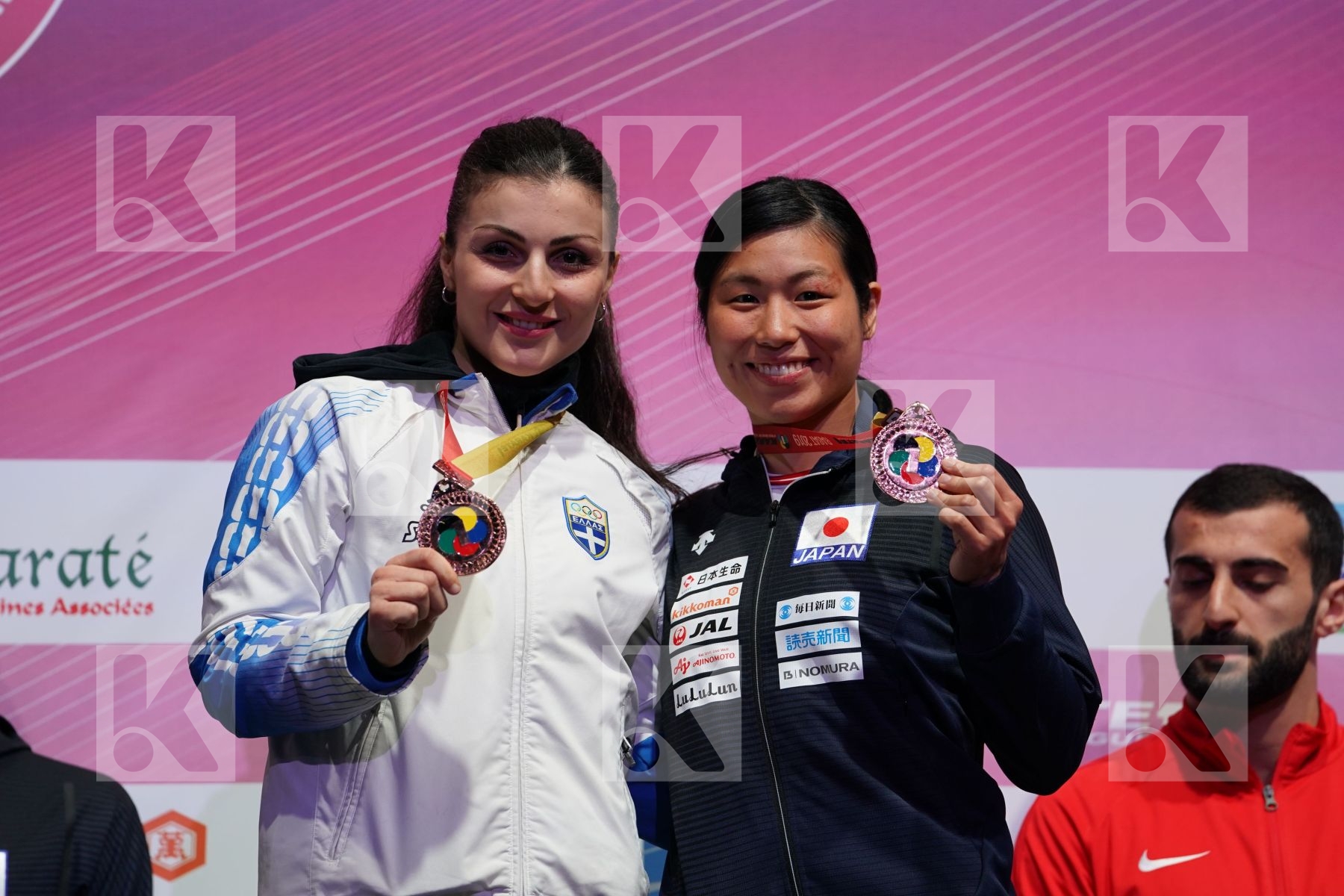 SOMEYA KAYO (JAPAN), PANETSIDOU VASILIKI (GREECE) during podium ceremony