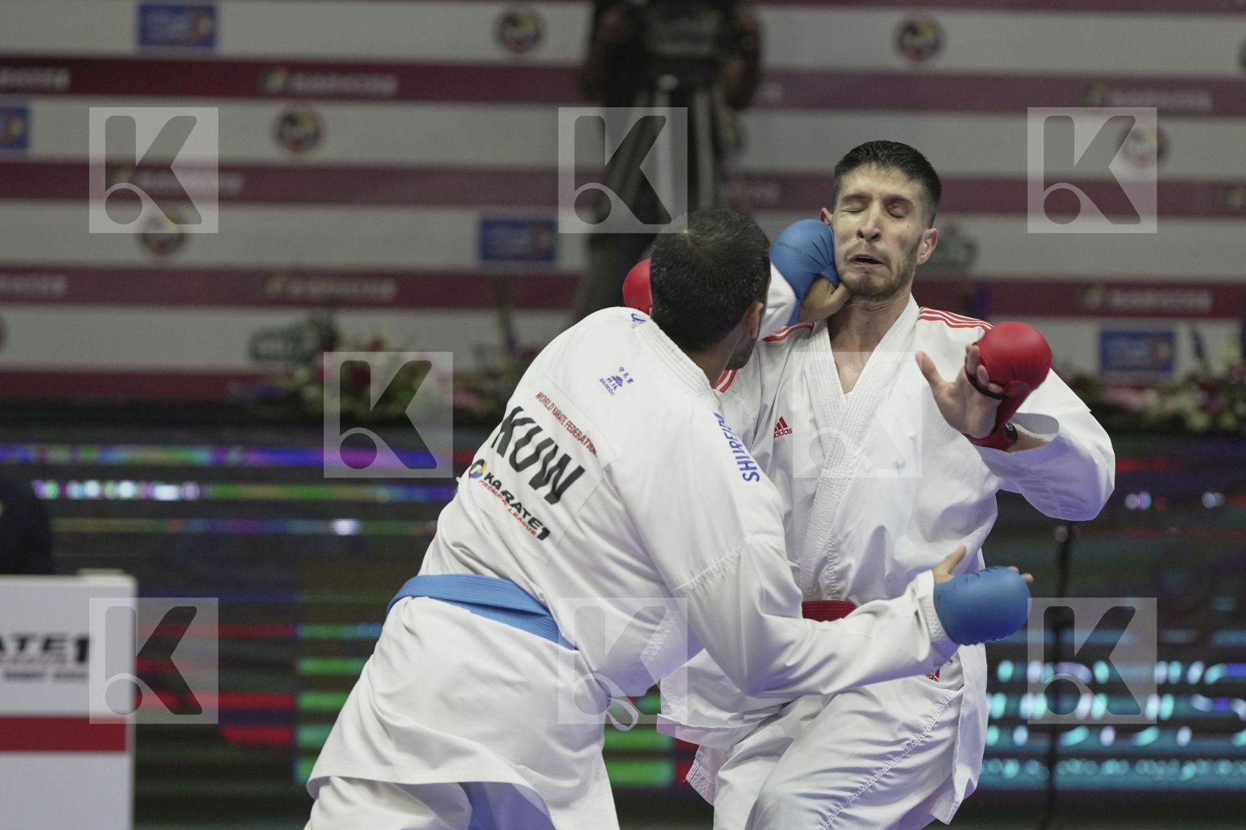 Kumite bronze bout featuring SHAABAN ABDULLAH & DE FALCO DAVID