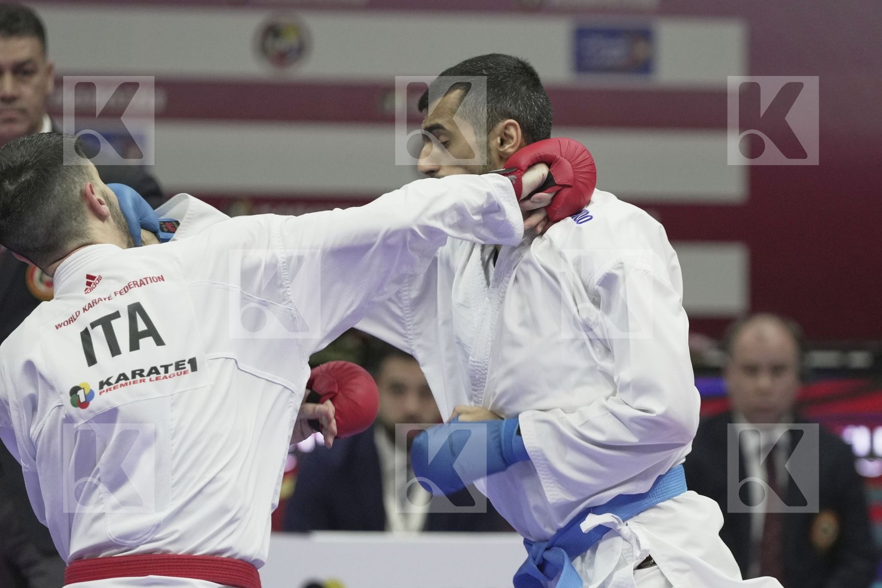 Kumite bronze bout featuring SHAABAN ABDULLAH & DE FALCO DAVID