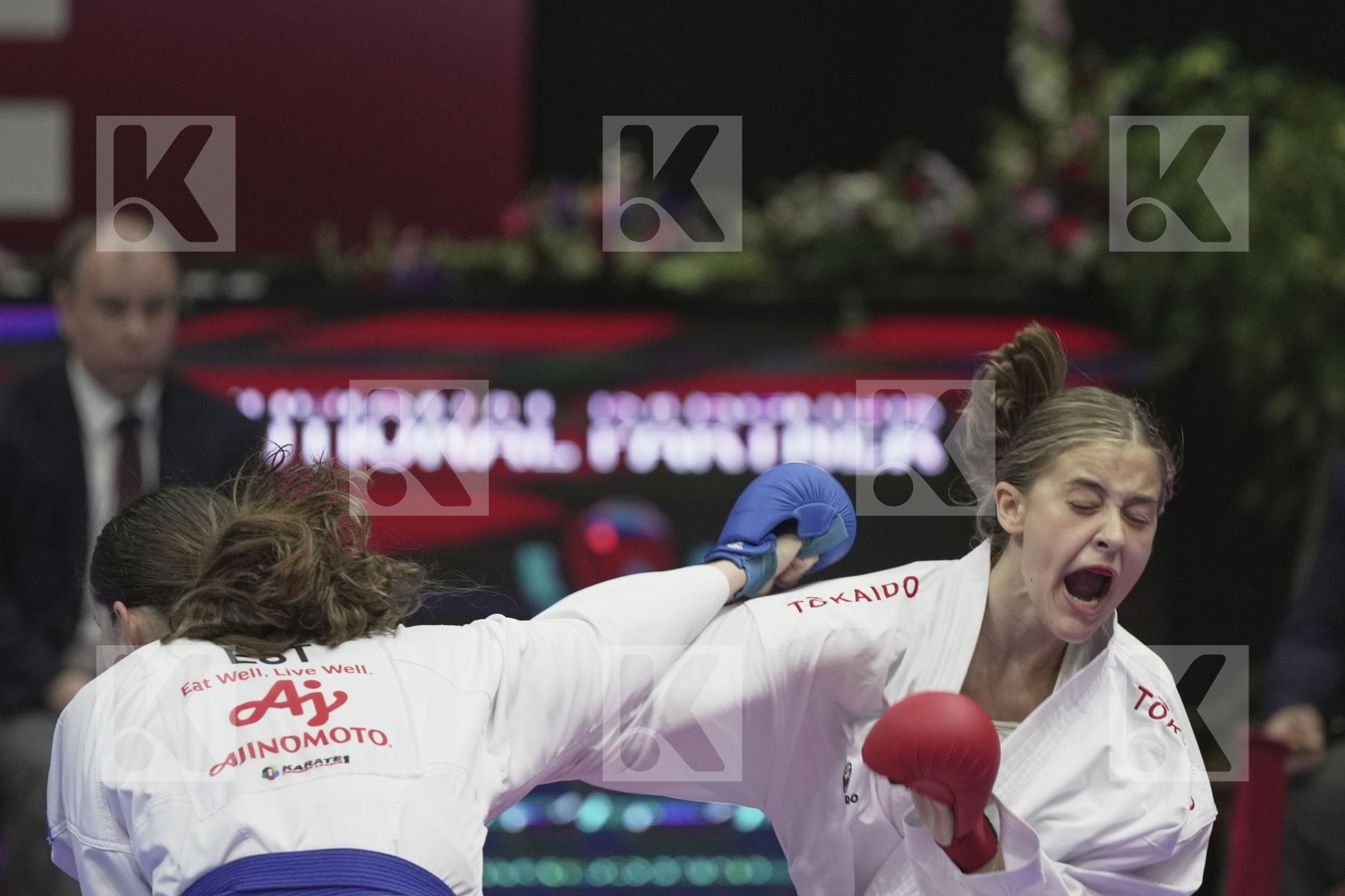 Kumite bronze bout featuring Lirisman Li & Pereira Villalobos Sonia