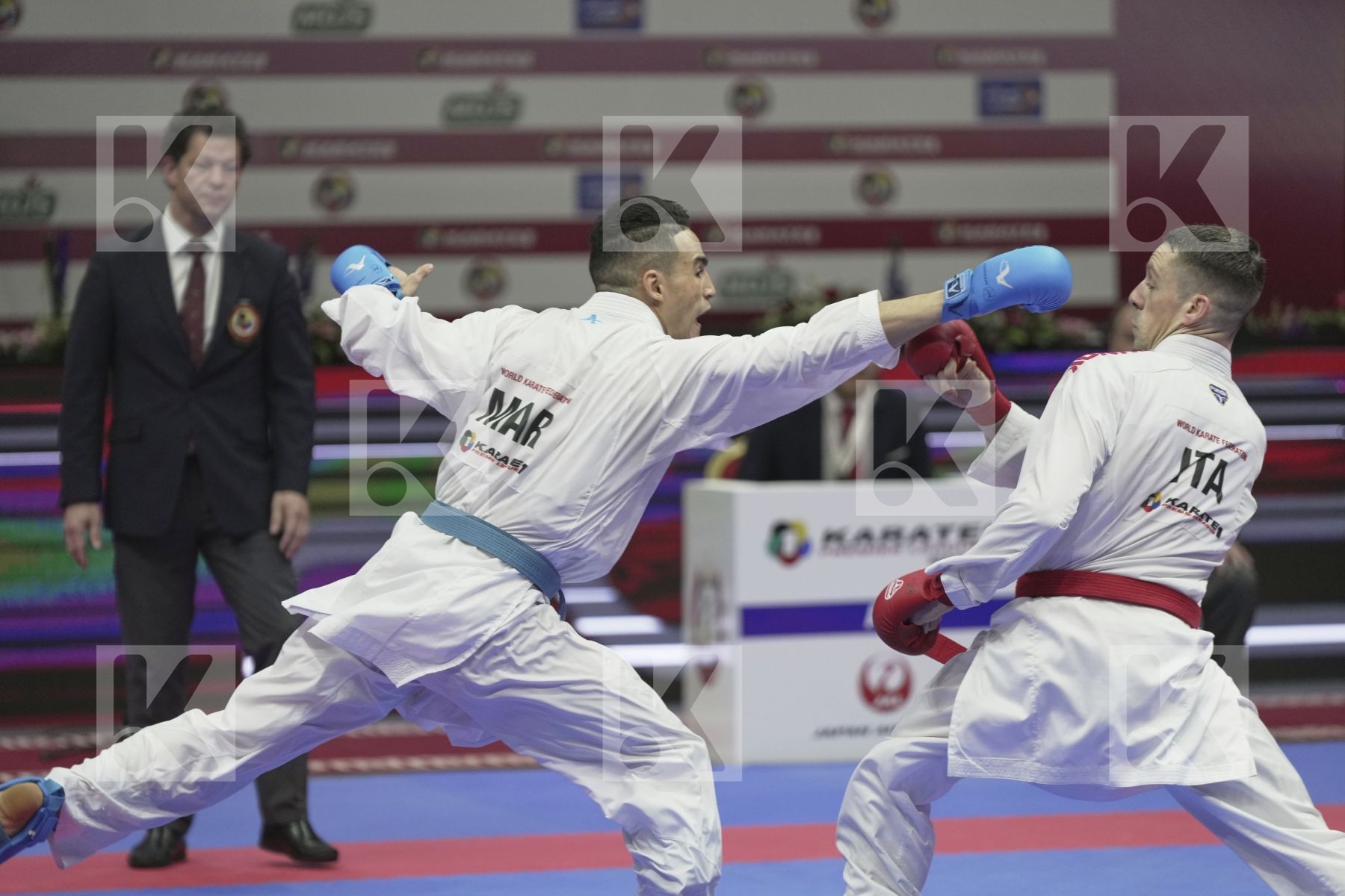 Kumite bronze bout featuring OUBAYA SAID & De vivo Gianluca