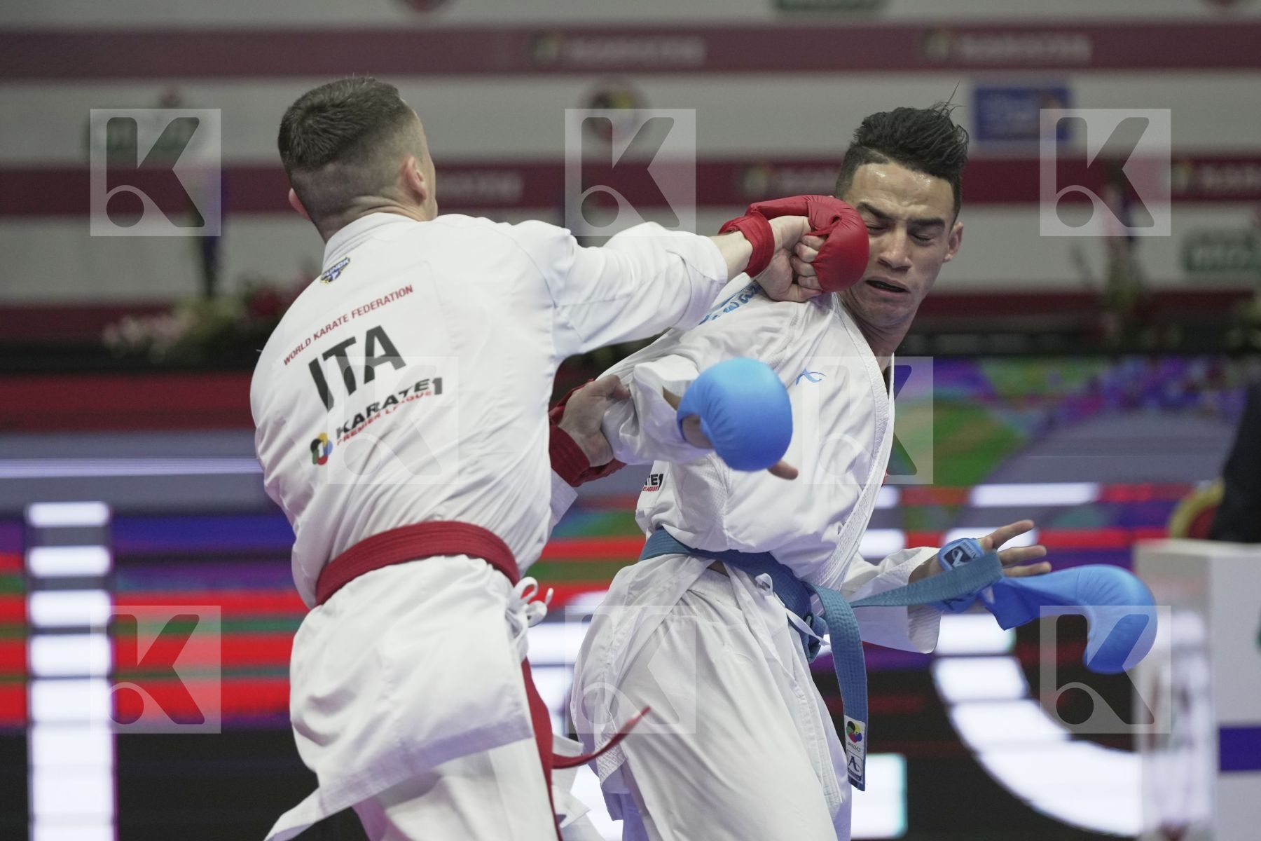 Kumite bronze bout featuring OUBAYA SAID & De vivo Gianluca