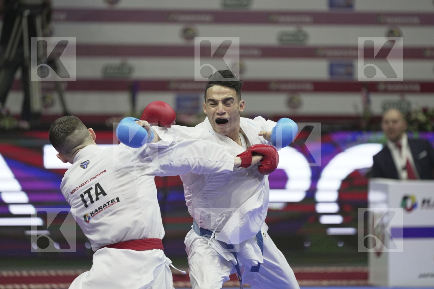 Kumite bronze bout featuring OUBAYA SAID & De vivo Gianluca