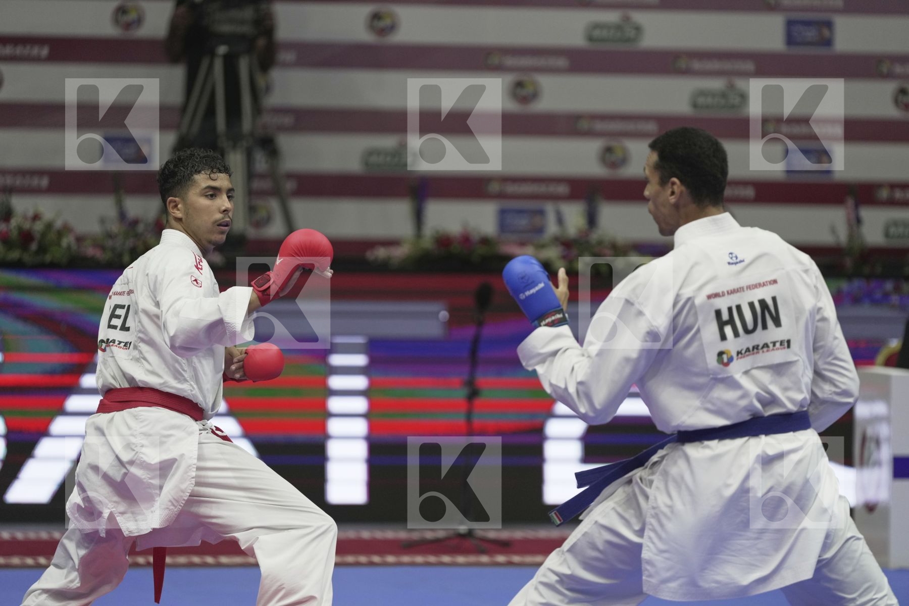 Kumite bronze bout featuring OUALAD HAJ AMAR YOUNESS & TADISSI YVES MARTIAL