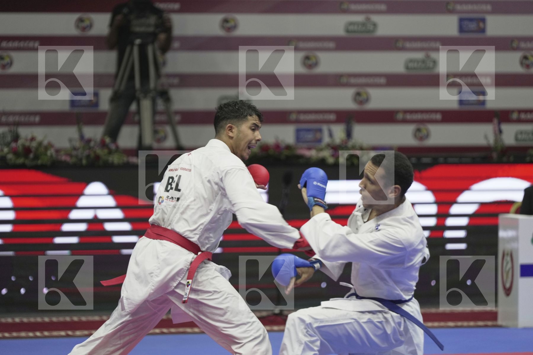Kumite bronze bout featuring OUALAD HAJ AMAR YOUNESS & TADISSI YVES MARTIAL