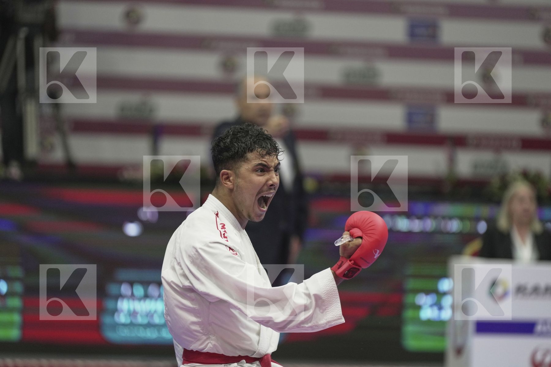 Kumite bronze bout featuring OUALAD HAJ AMAR YOUNESS & TADISSI YVES MARTIAL