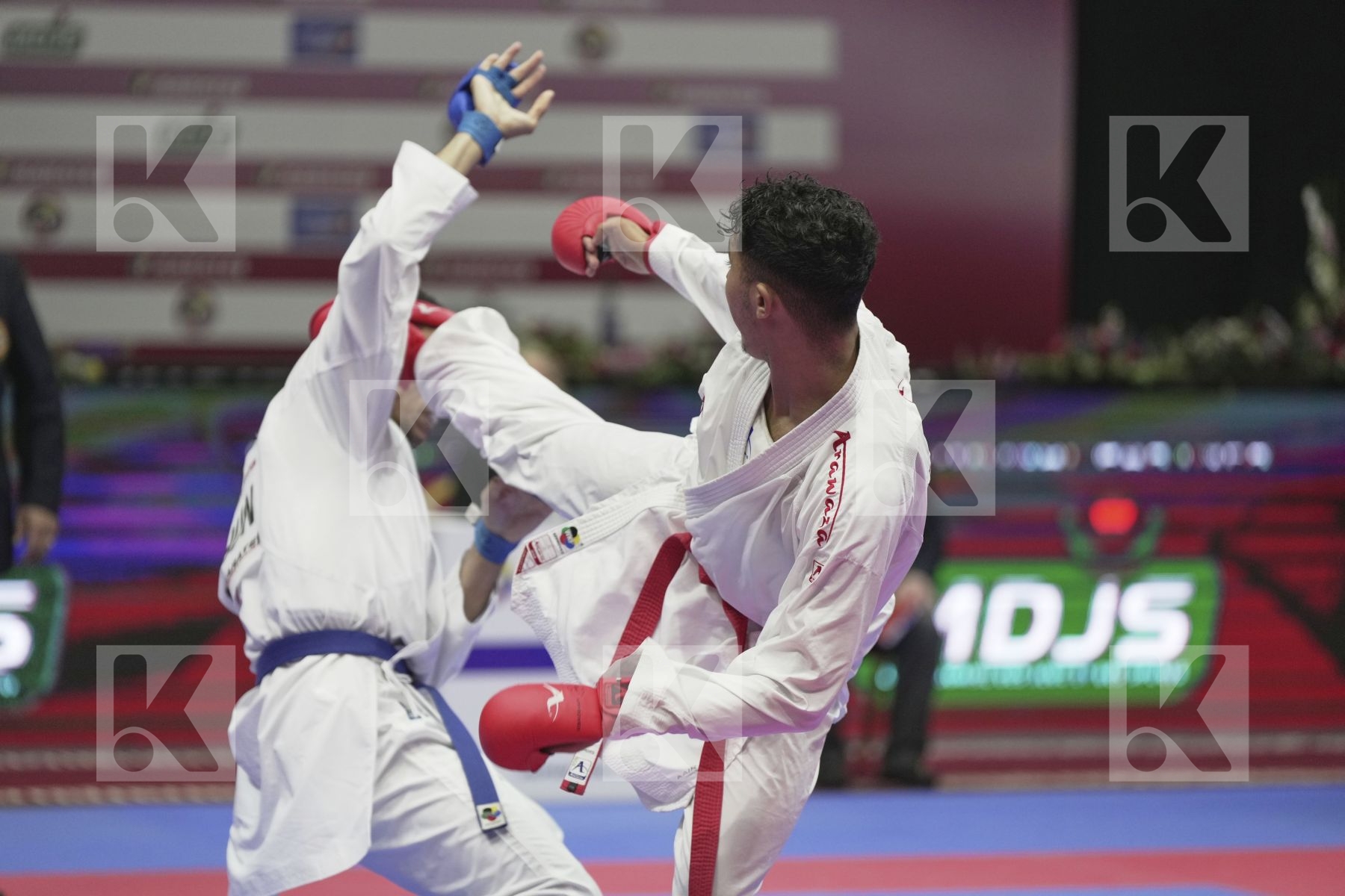 Kumite bronze bout featuring OUALAD HAJ AMAR YOUNESS & TADISSI YVES MARTIAL
