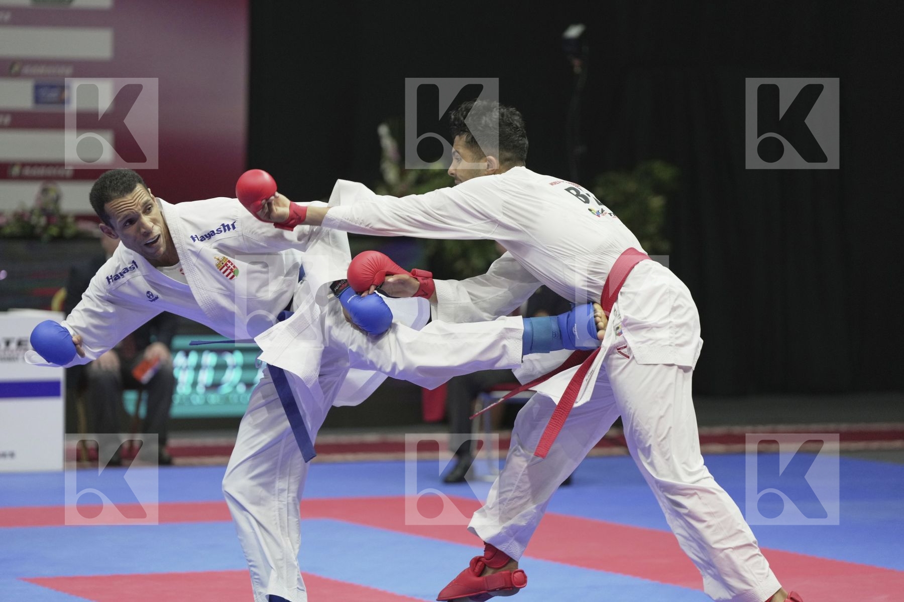 Kumite bronze bout featuring OUALAD HAJ AMAR YOUNESS & TADISSI YVES MARTIAL
