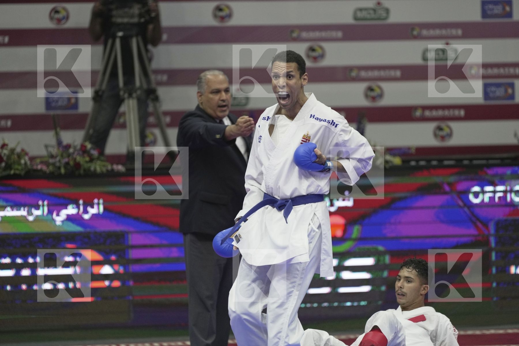 Kumite bronze bout featuring OUALAD HAJ AMAR YOUNESS & TADISSI YVES MARTIAL