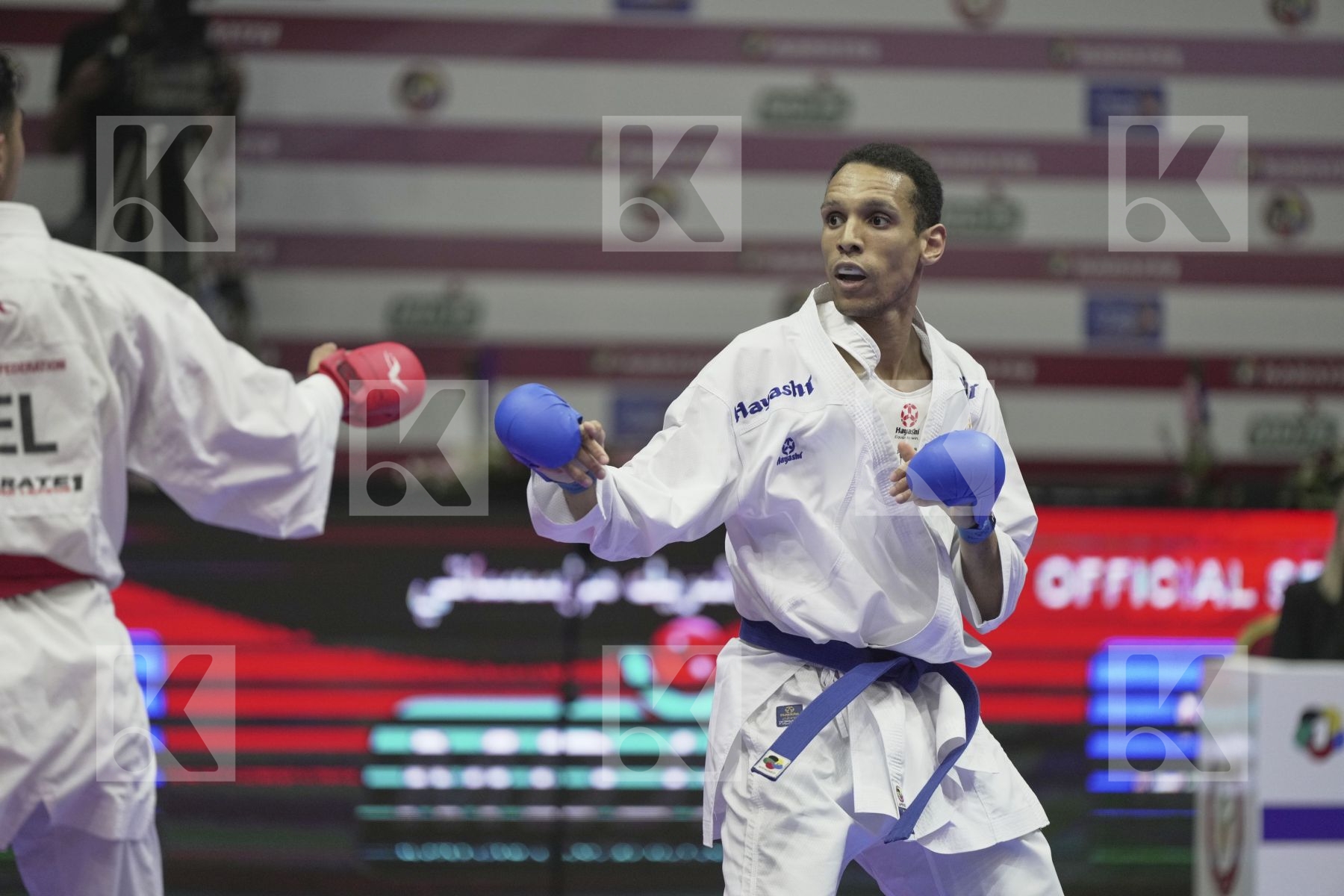 Kumite bronze bout featuring OUALAD HAJ AMAR YOUNESS & TADISSI YVES MARTIAL