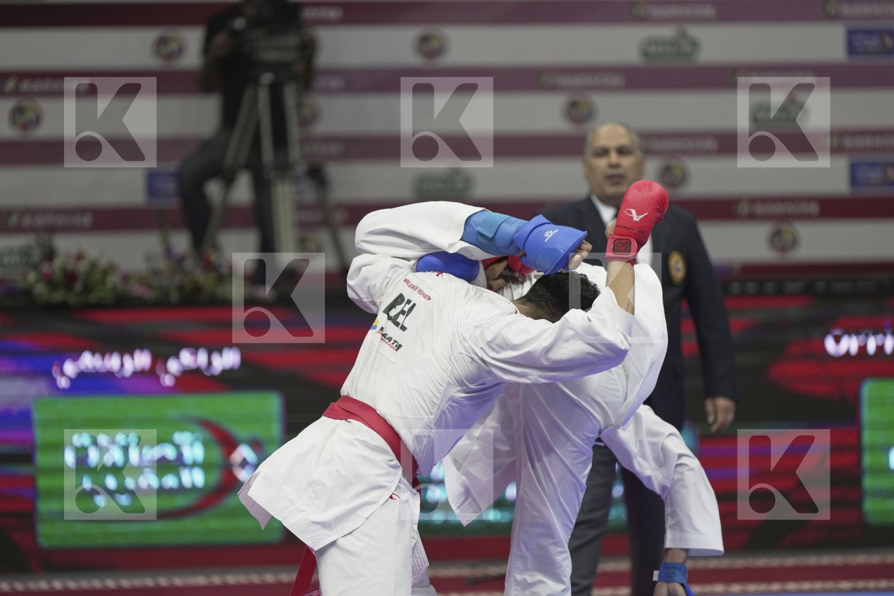 Kumite bronze bout featuring OUALAD HAJ AMAR YOUNESS & TADISSI YVES MARTIAL