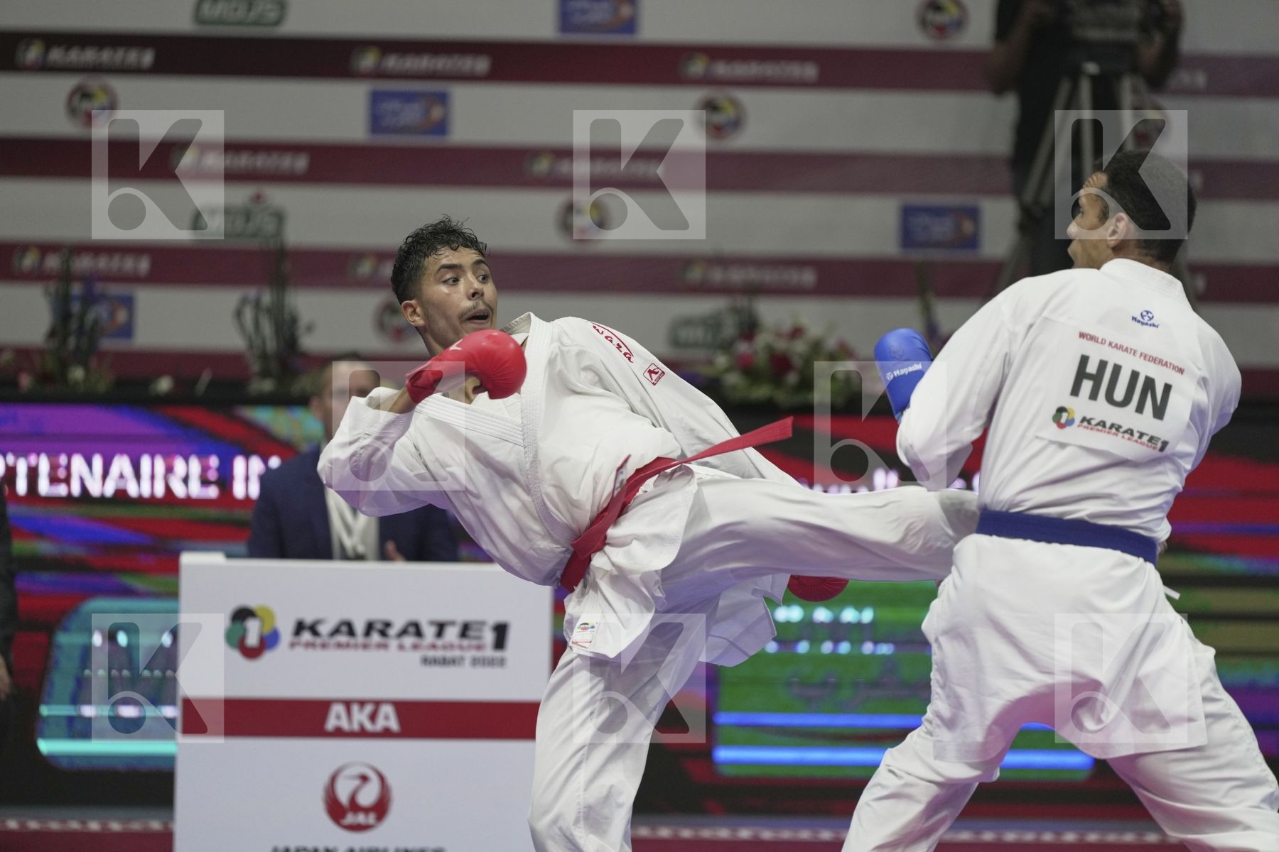 Kumite bronze bout featuring OUALAD HAJ AMAR YOUNESS & TADISSI YVES MARTIAL
