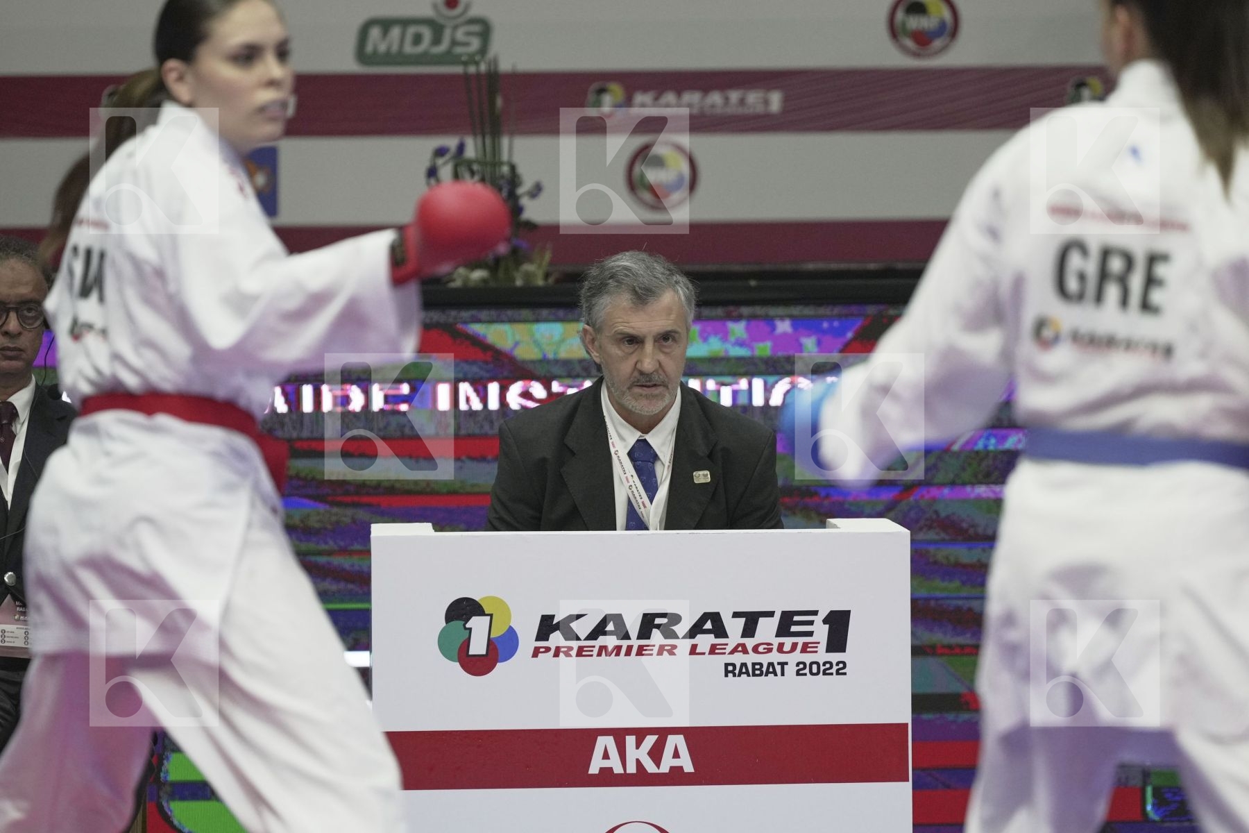 Kumite bronze bout featuring HAAG ALEXANDRA & KYDONAKI  KYRIAKI