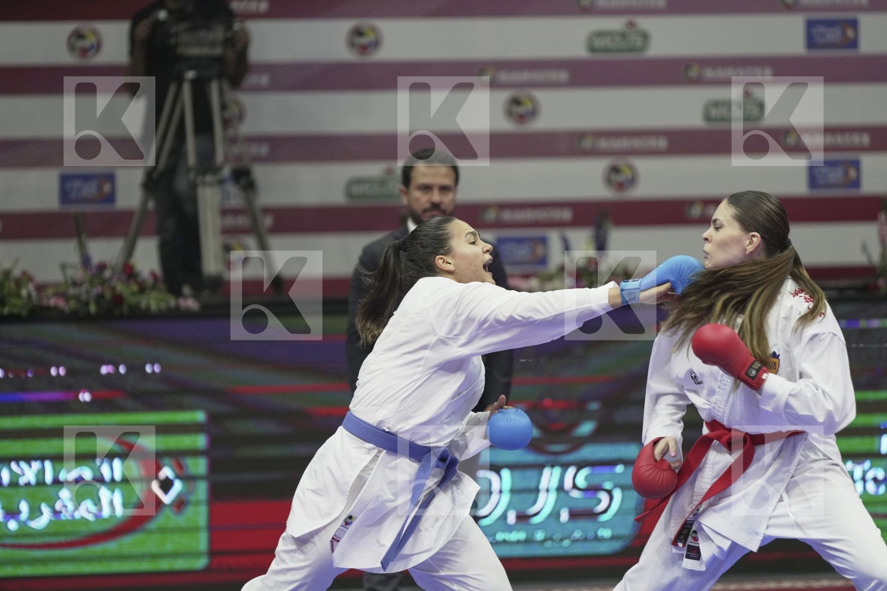 Kumite bronze bout featuring HAAG ALEXANDRA & KYDONAKI  KYRIAKI