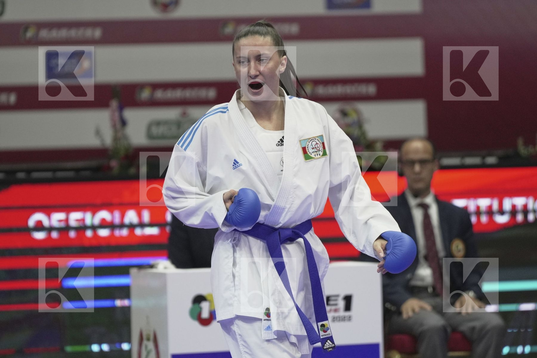 Kumite bronze bout featuring ABDELAZIZ FERYAL & ZARETSKA IRINA