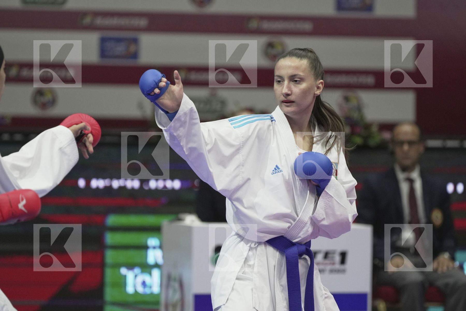 Kumite bronze bout featuring ABDELAZIZ FERYAL & ZARETSKA IRINA