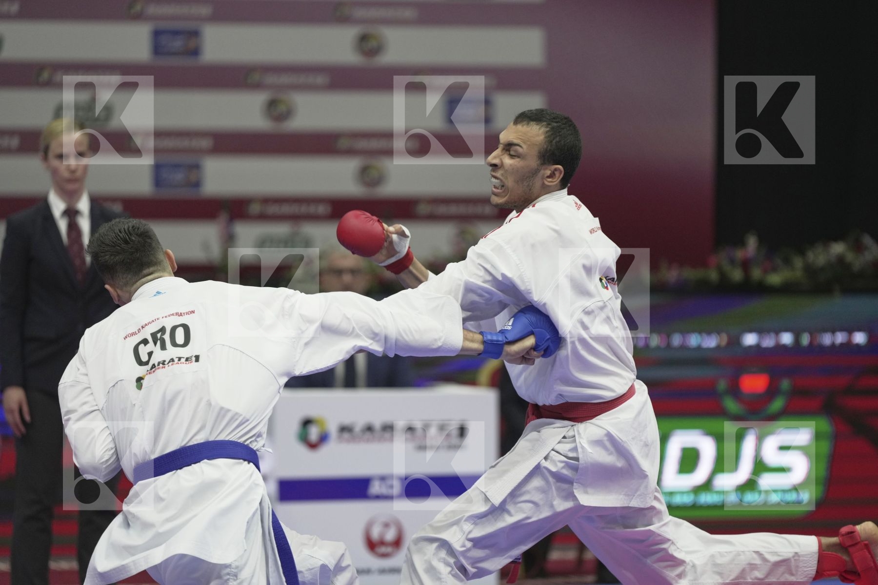 Kumite bronze bout featuring KVESIC IVAN & SLIMANI THAMEUR