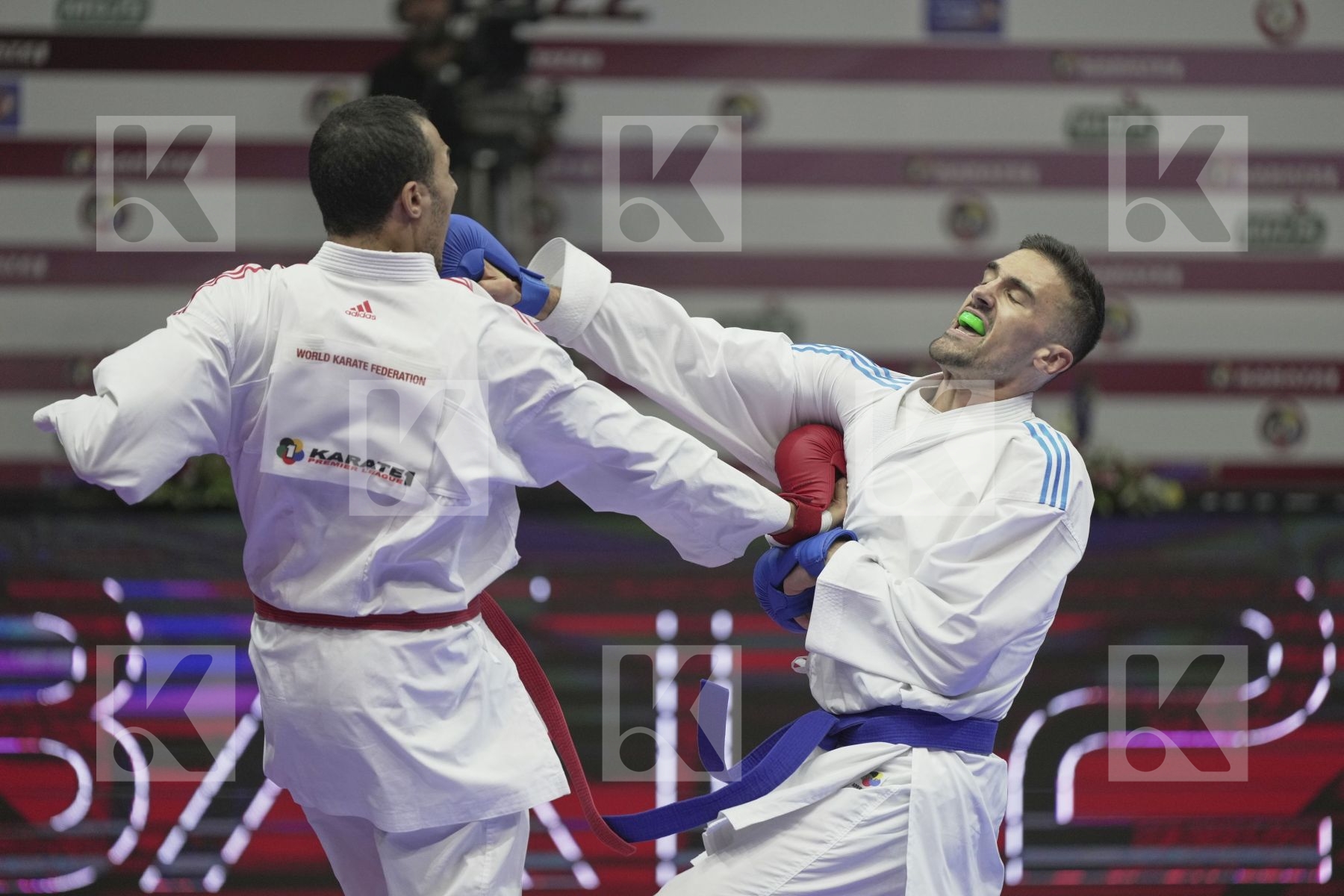 Kumite bronze bout featuring KVESIC IVAN & SLIMANI THAMEUR