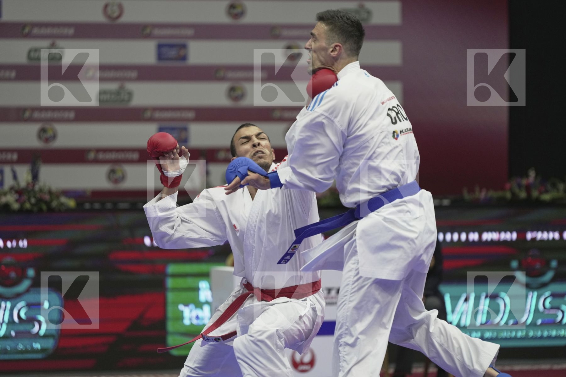 Kumite bronze bout featuring KVESIC IVAN & SLIMANI THAMEUR