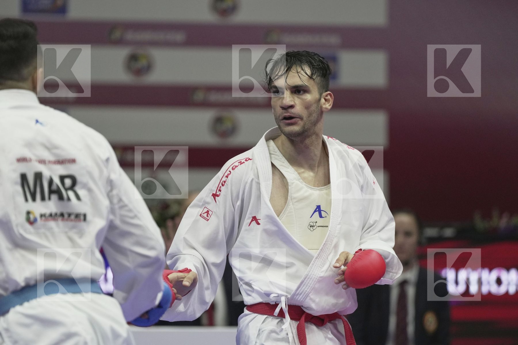 Kumite bronze bout featuring Ramadan Mohamed & ECH-CHAABI NABIL