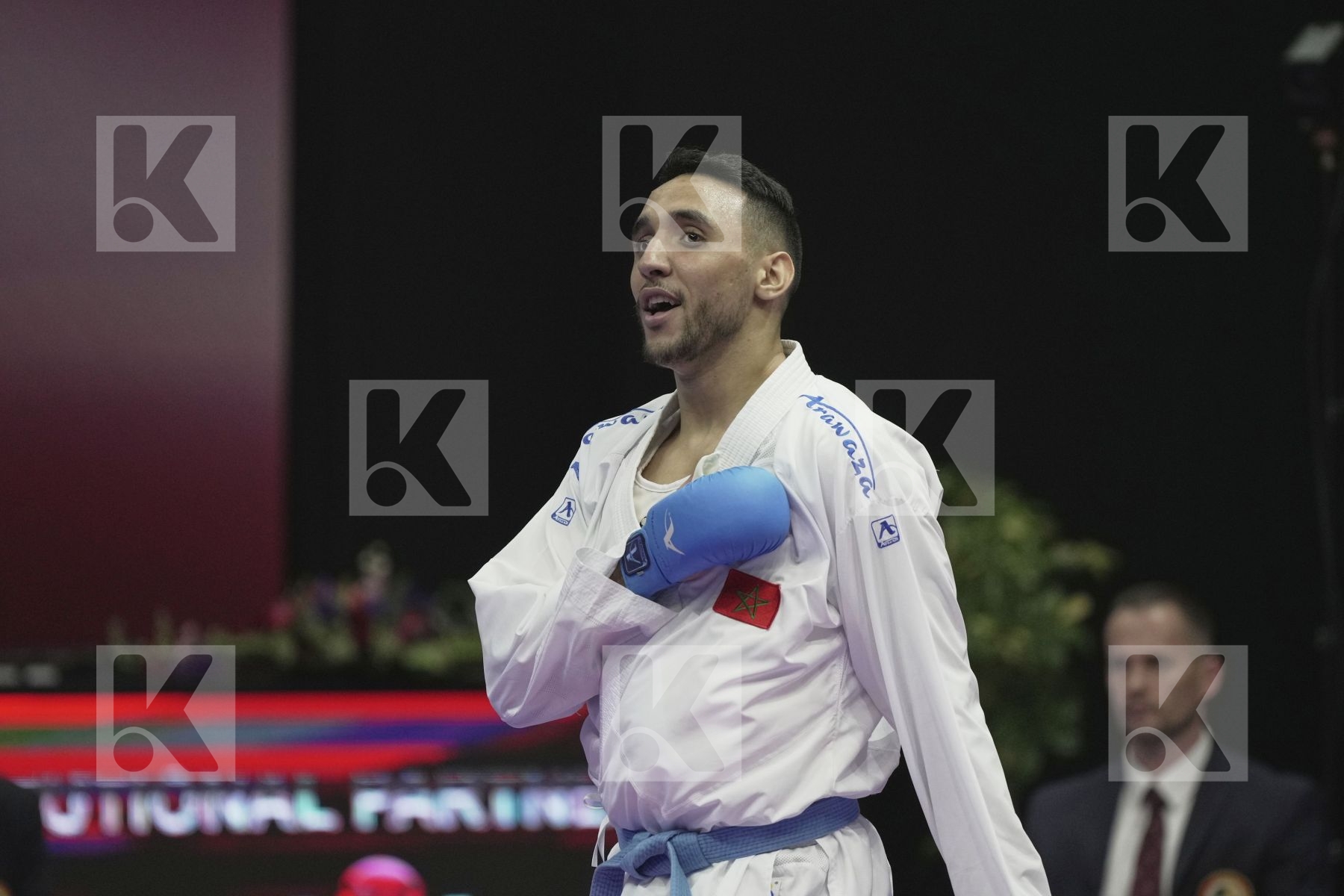 Kumite bronze bout featuring Ramadan Mohamed & ECH-CHAABI NABIL