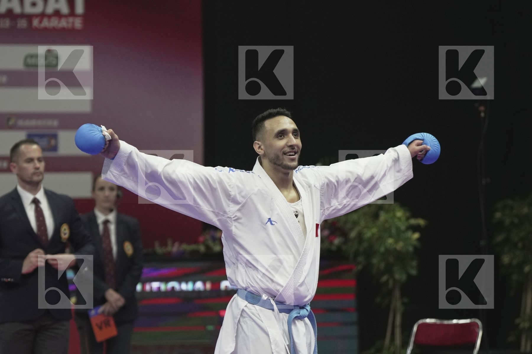 Kumite bronze bout featuring Ramadan Mohamed & ECH-CHAABI NABIL