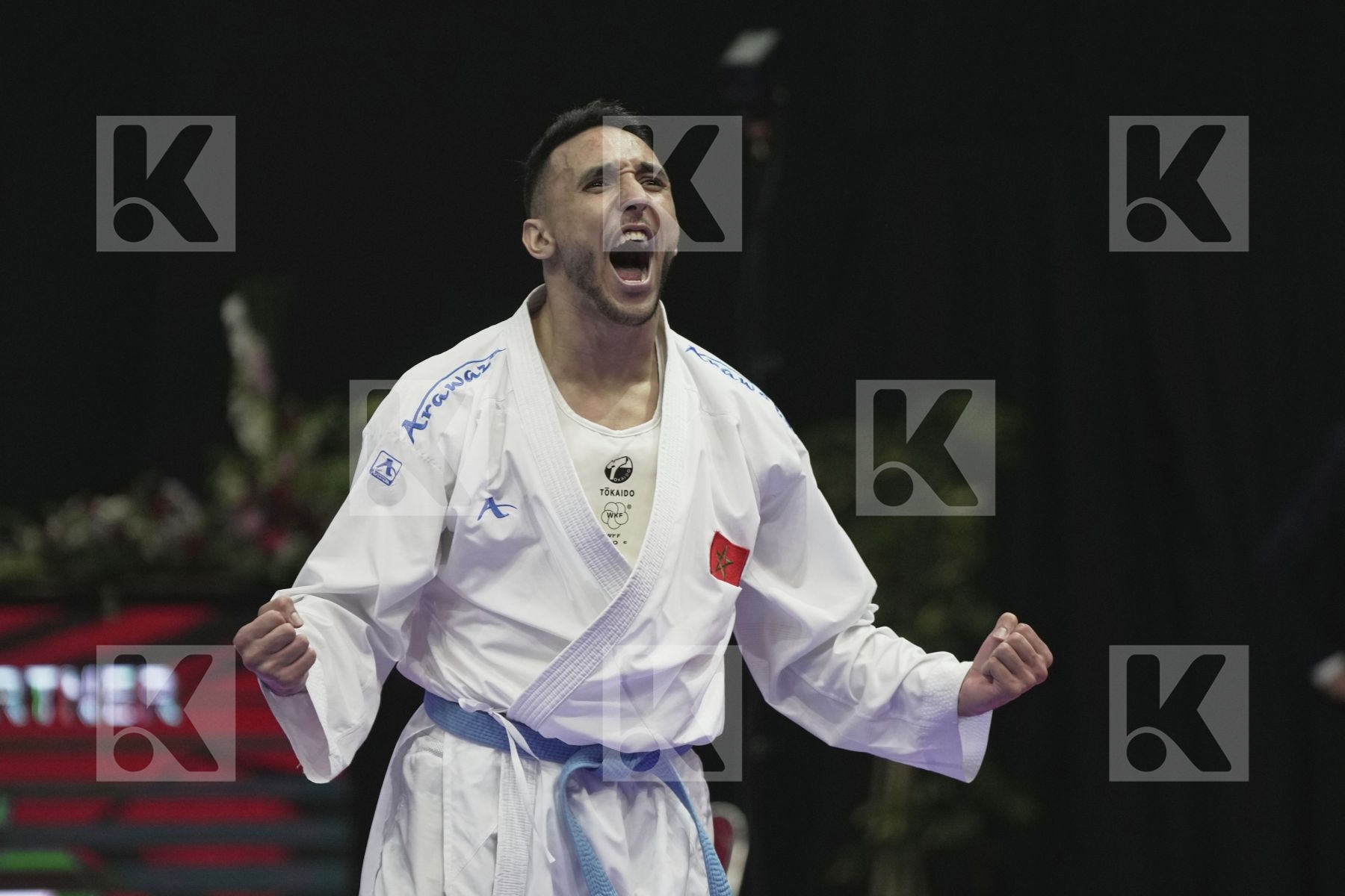 Kumite bronze bout featuring Ramadan Mohamed & ECH-CHAABI NABIL