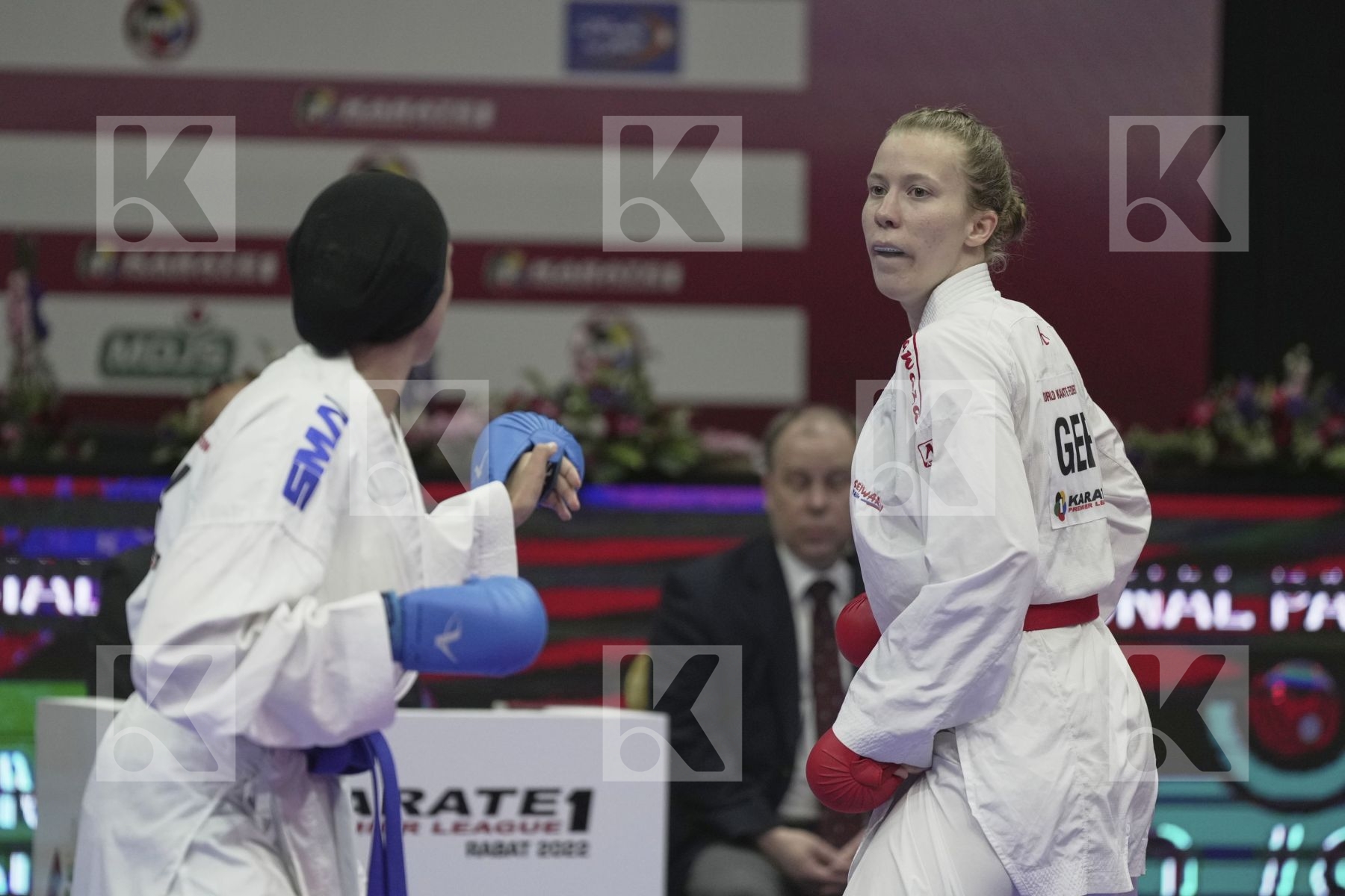 Kumite bronze bout featuring STAMER SELINA & HELMY HABIBA