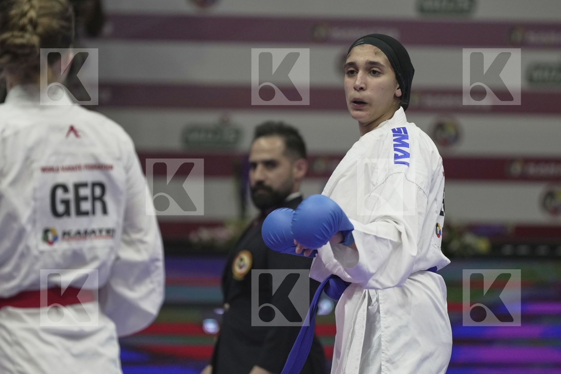 Kumite bronze bout featuring STAMER SELINA & HELMY HABIBA
