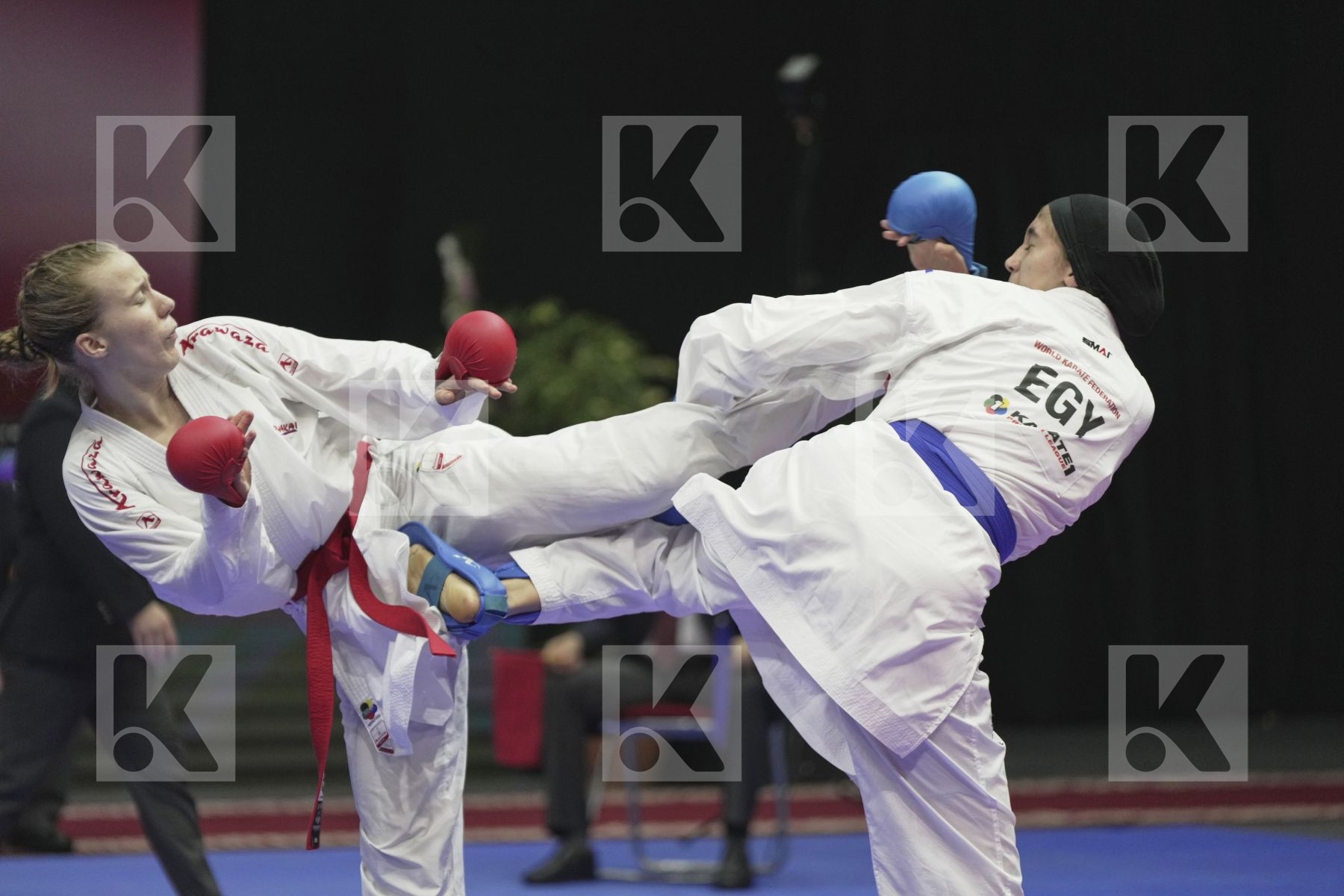 Kumite bronze bout featuring STAMER SELINA & HELMY HABIBA