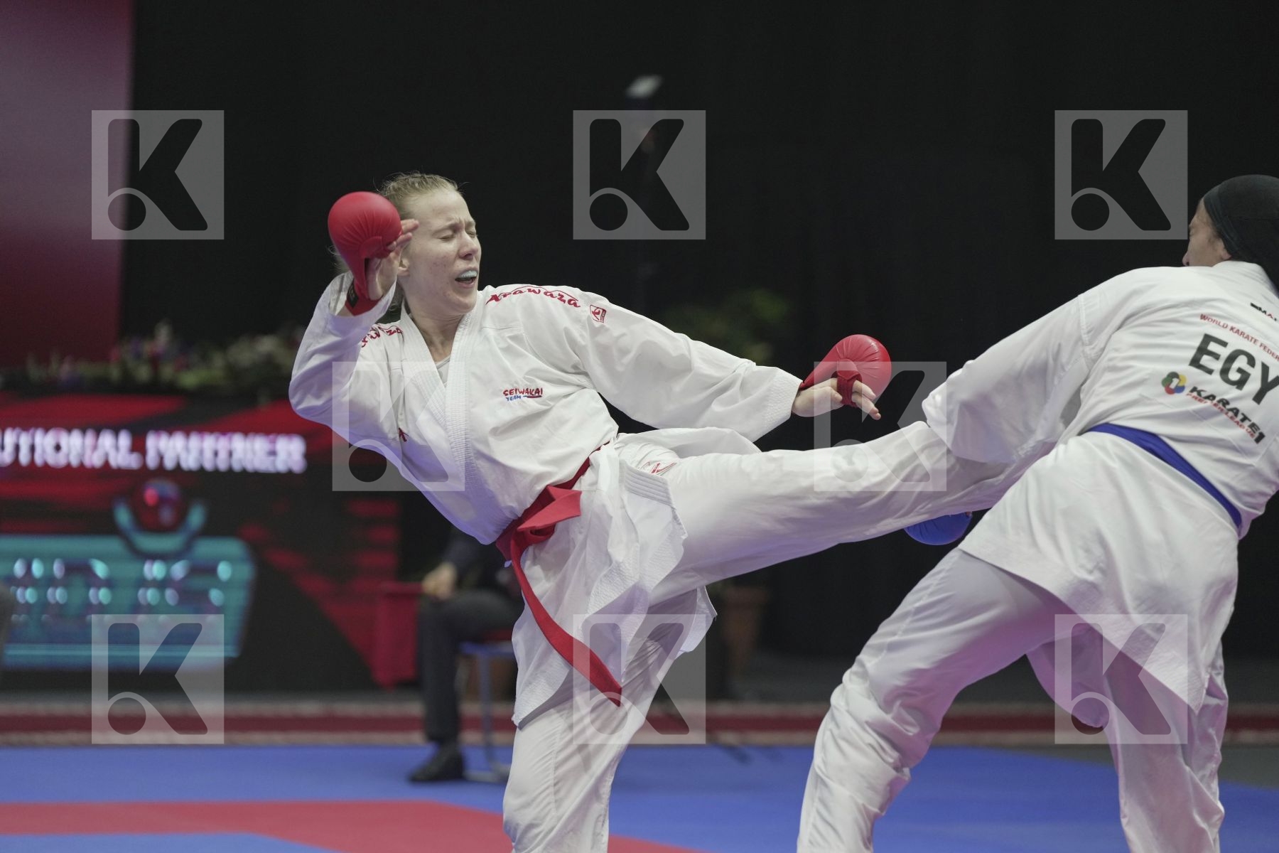 Kumite bronze bout featuring STAMER SELINA & HELMY HABIBA