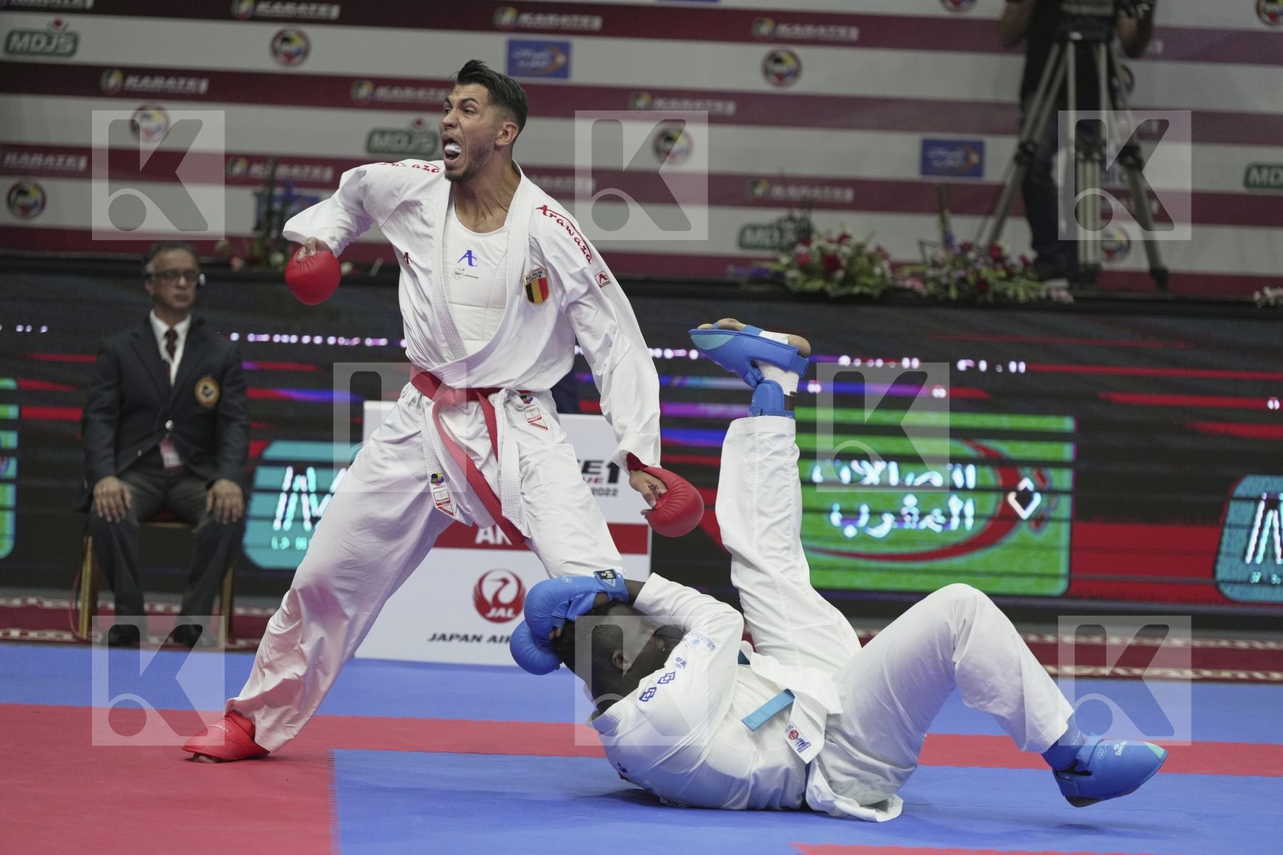 Kumite bronze bout featuring SECK SAKHO BABACAR & COSTA LUCA