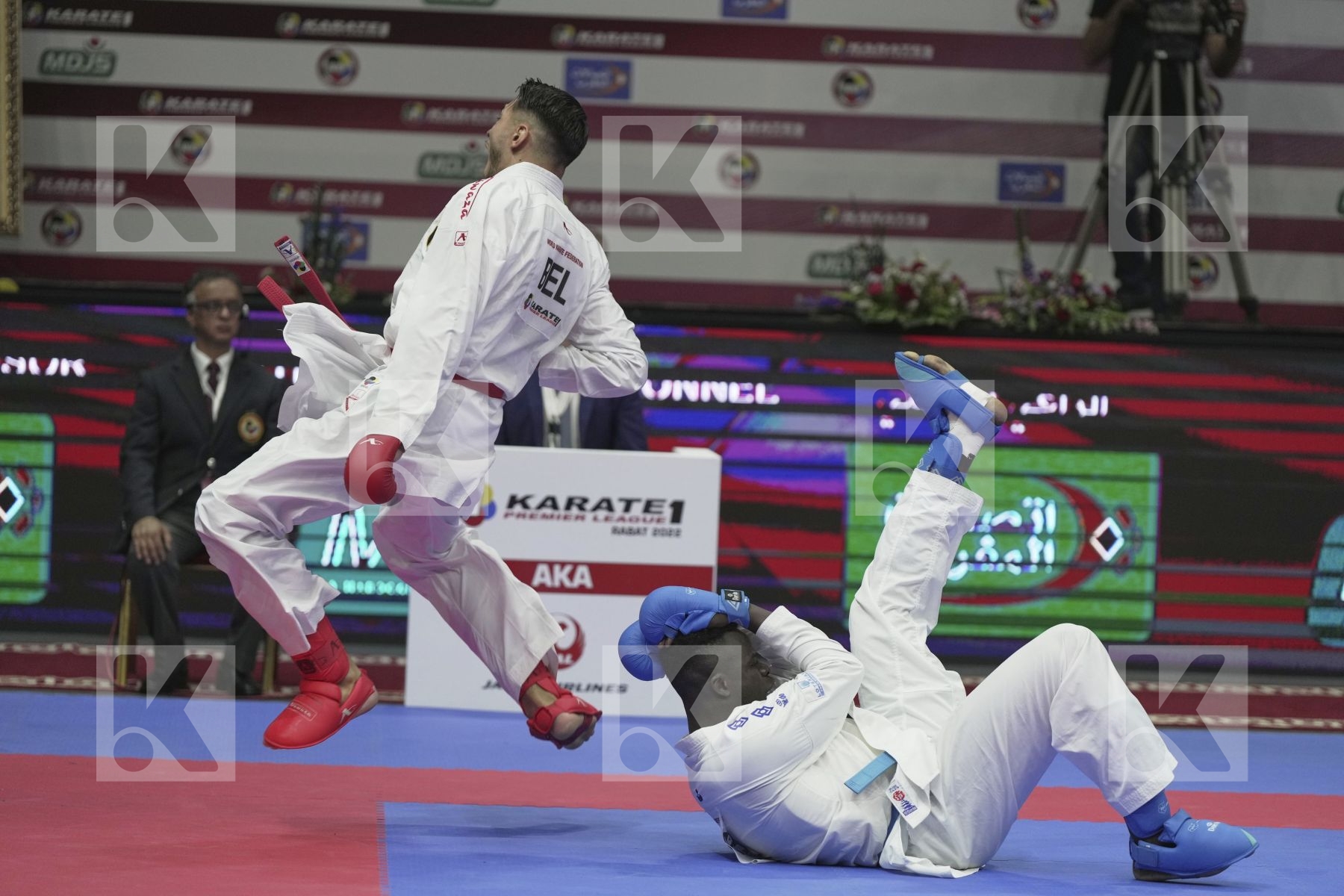 Kumite bronze bout featuring SECK SAKHO BABACAR & COSTA LUCA