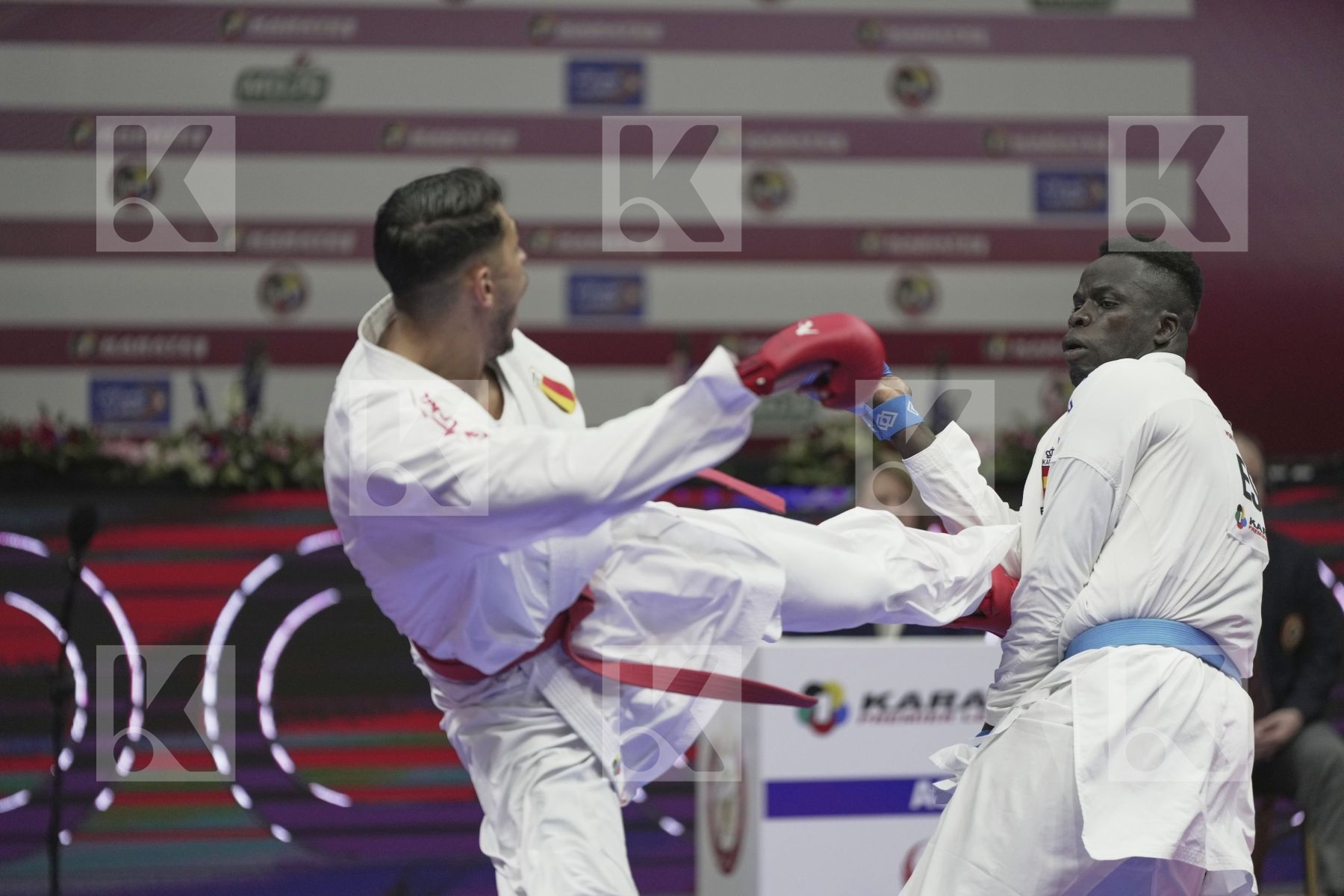 Kumite bronze bout featuring SECK SAKHO BABACAR & COSTA LUCA