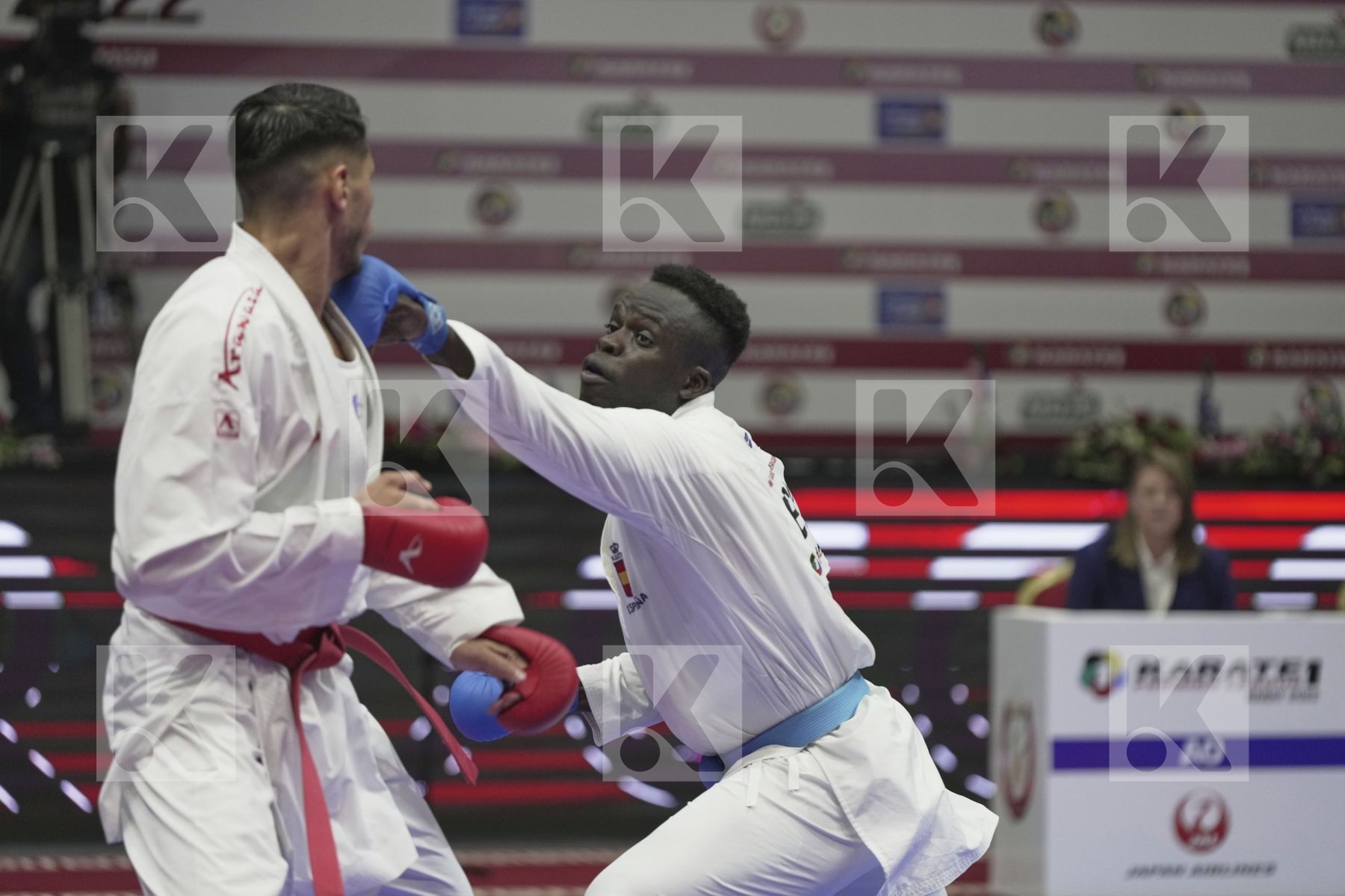 Kumite bronze bout featuring SECK SAKHO BABACAR & COSTA LUCA