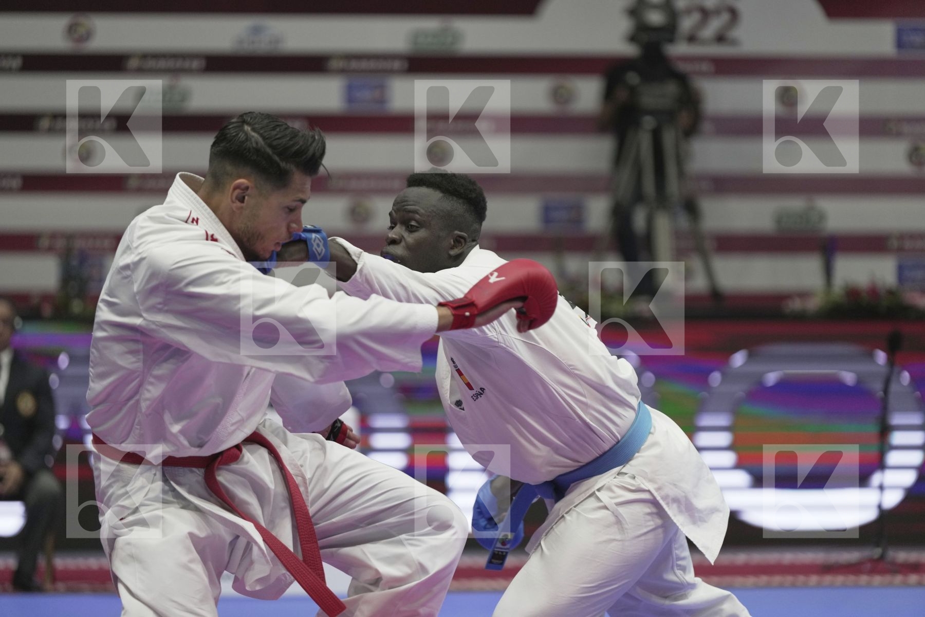 Kumite bronze bout featuring SECK SAKHO BABACAR & COSTA LUCA
