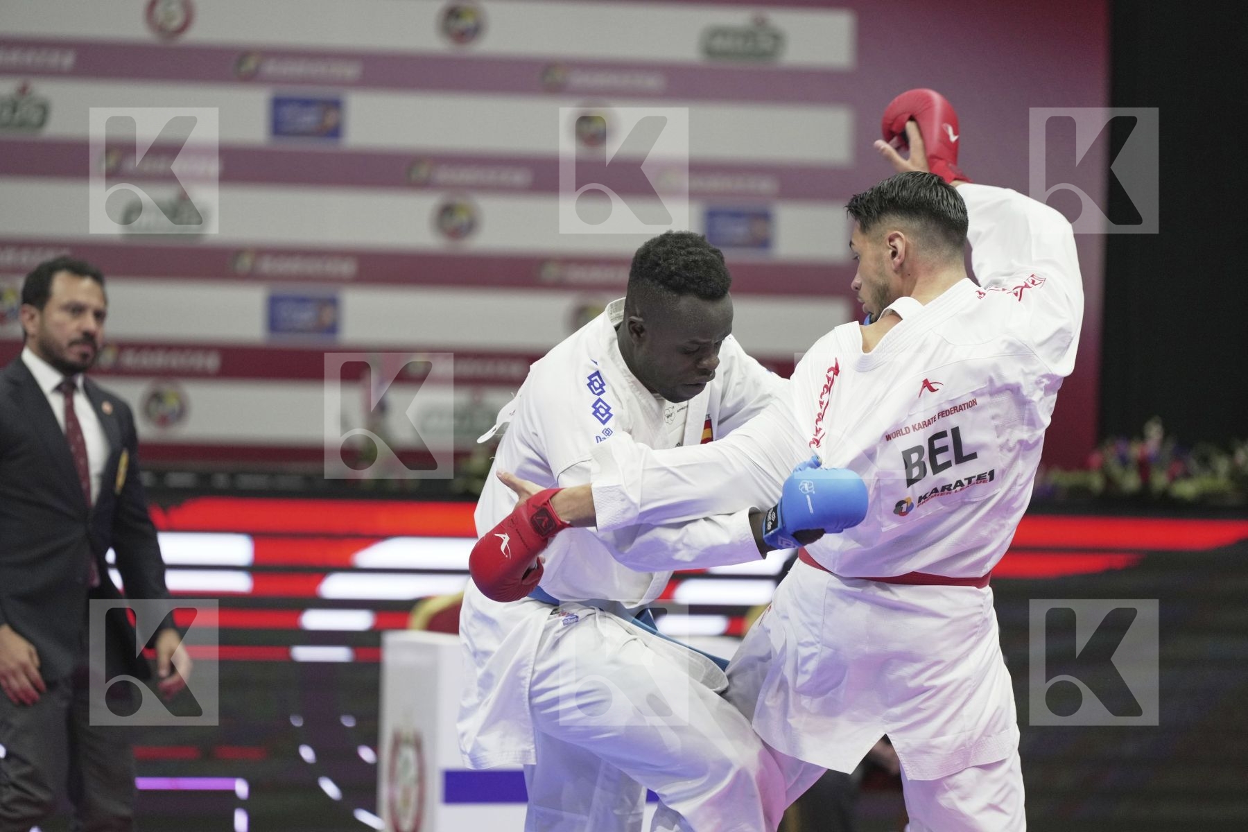 Kumite bronze bout featuring SECK SAKHO BABACAR & COSTA LUCA
